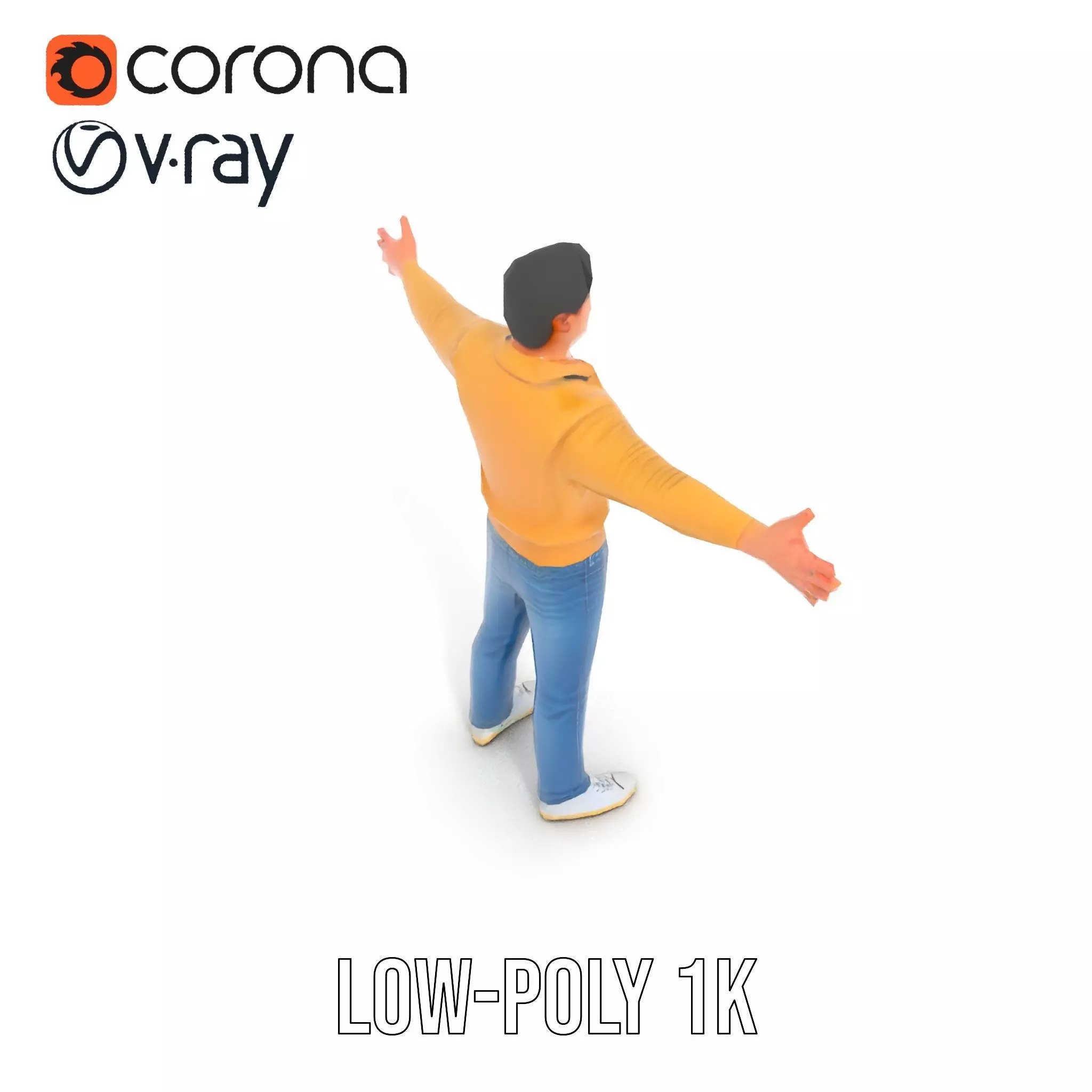 Casual Outfit Man model pack Low-poly 3D model_15