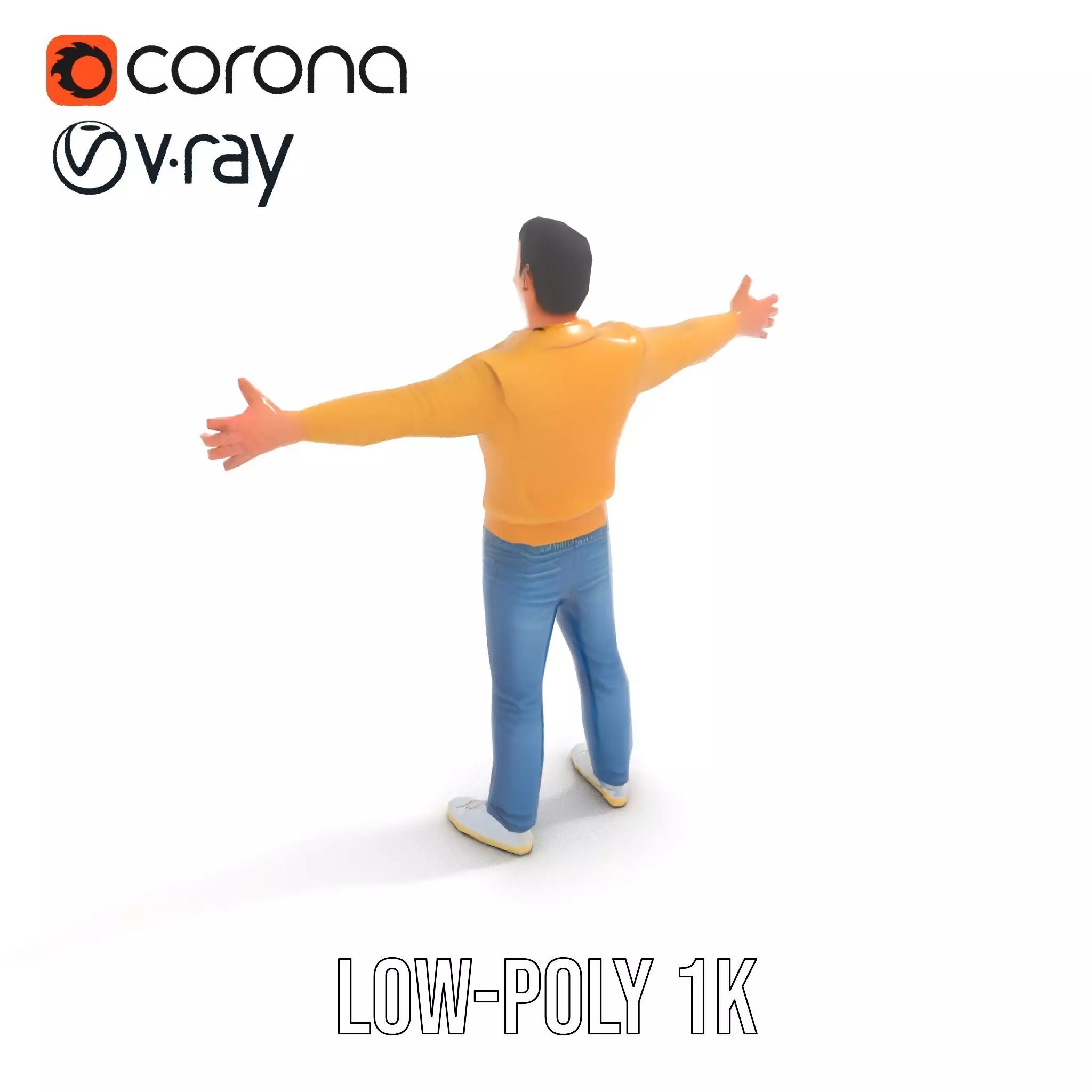 Casual Outfit Man model pack Low-poly 3D model_10