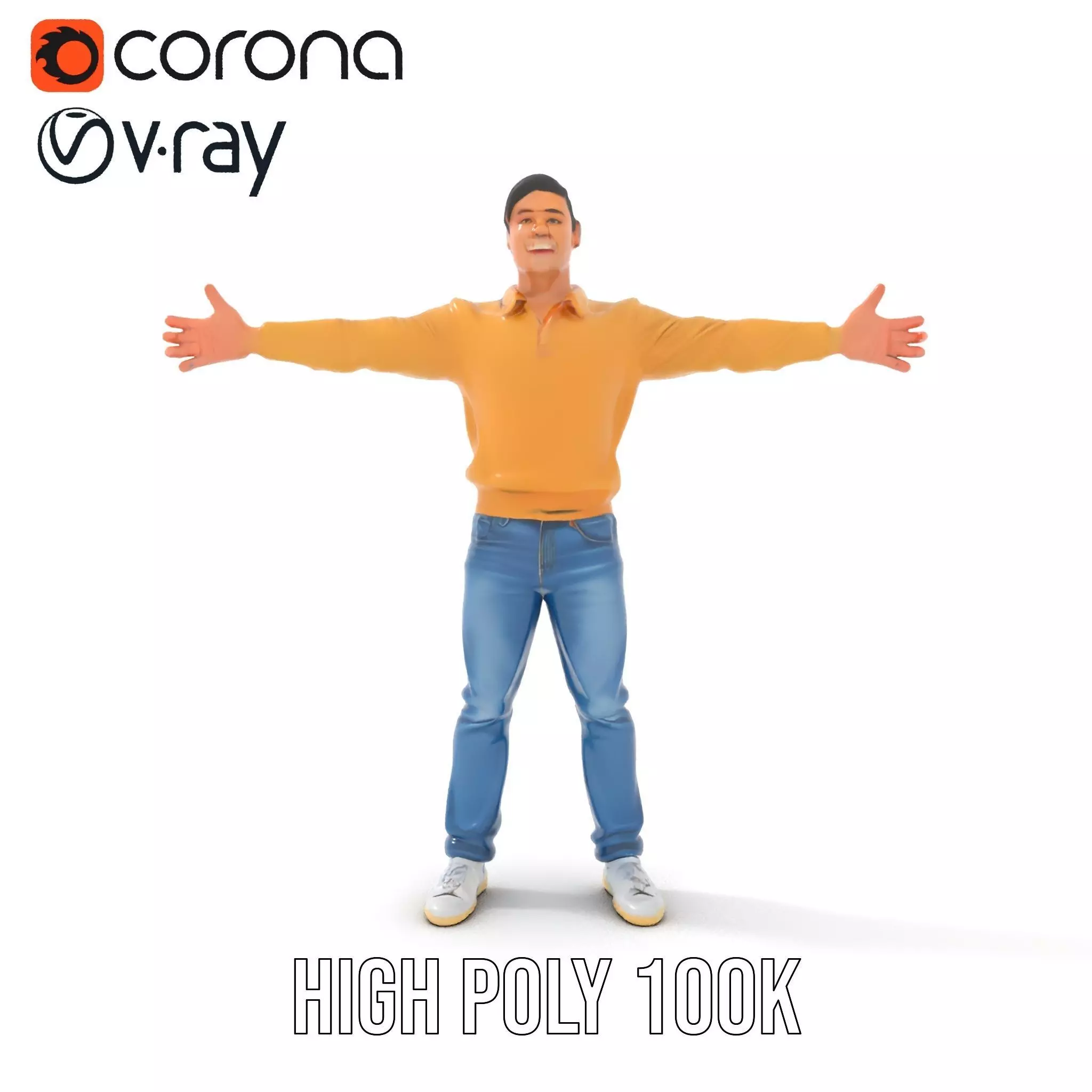 Casual Outfit Man model pack Low-poly 3D model_19