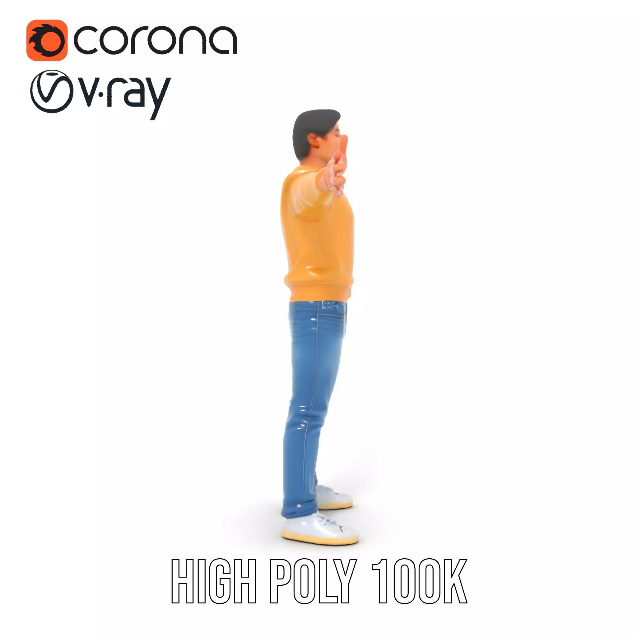Casual Outfit Man model pack Low-poly 3D model_22