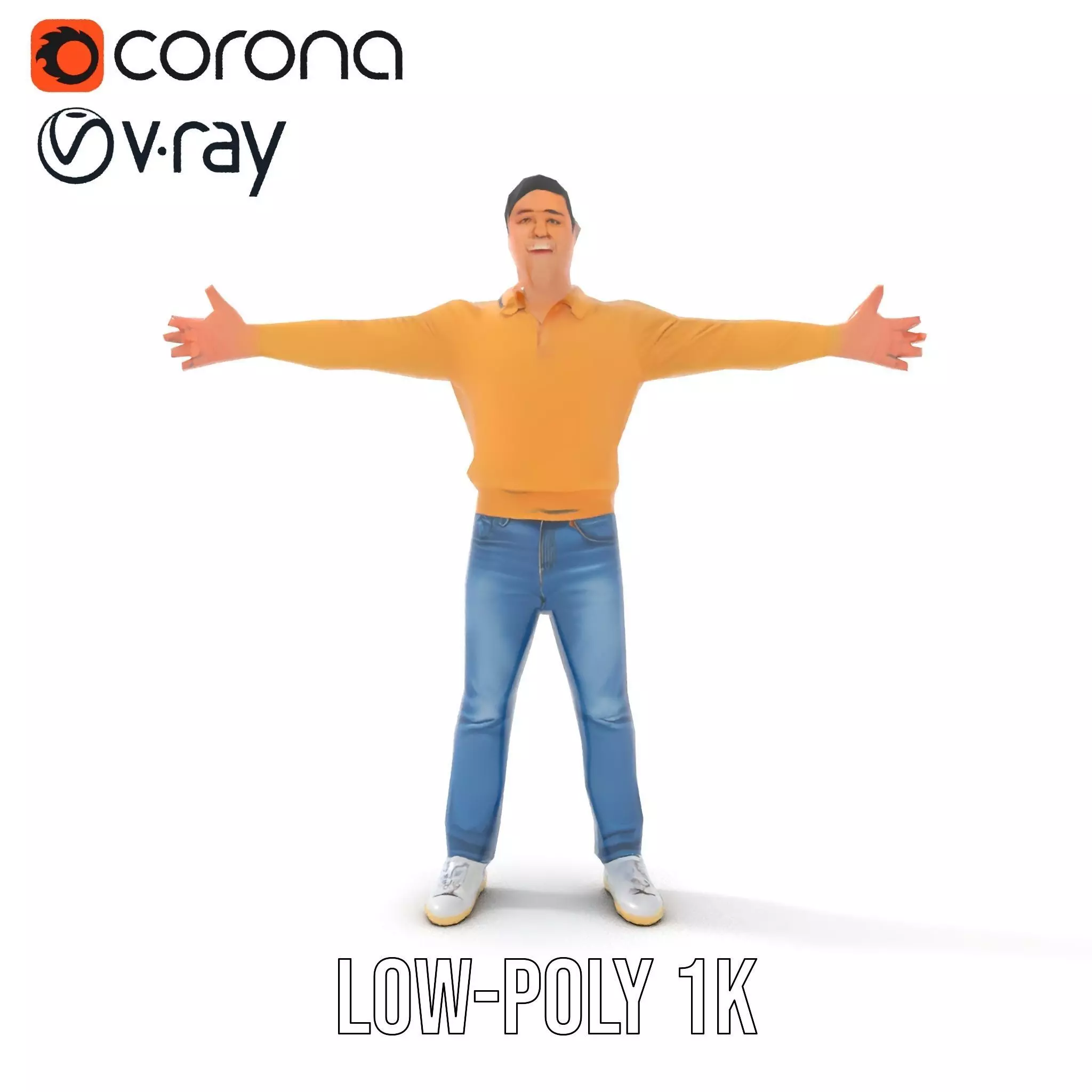 Casual Outfit Man model pack Low-poly 3D model_13