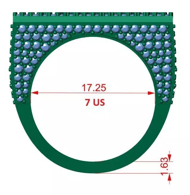 Custom Initial A to Z Letter Diamond Ring - Alphabet Rings 3D print model_6