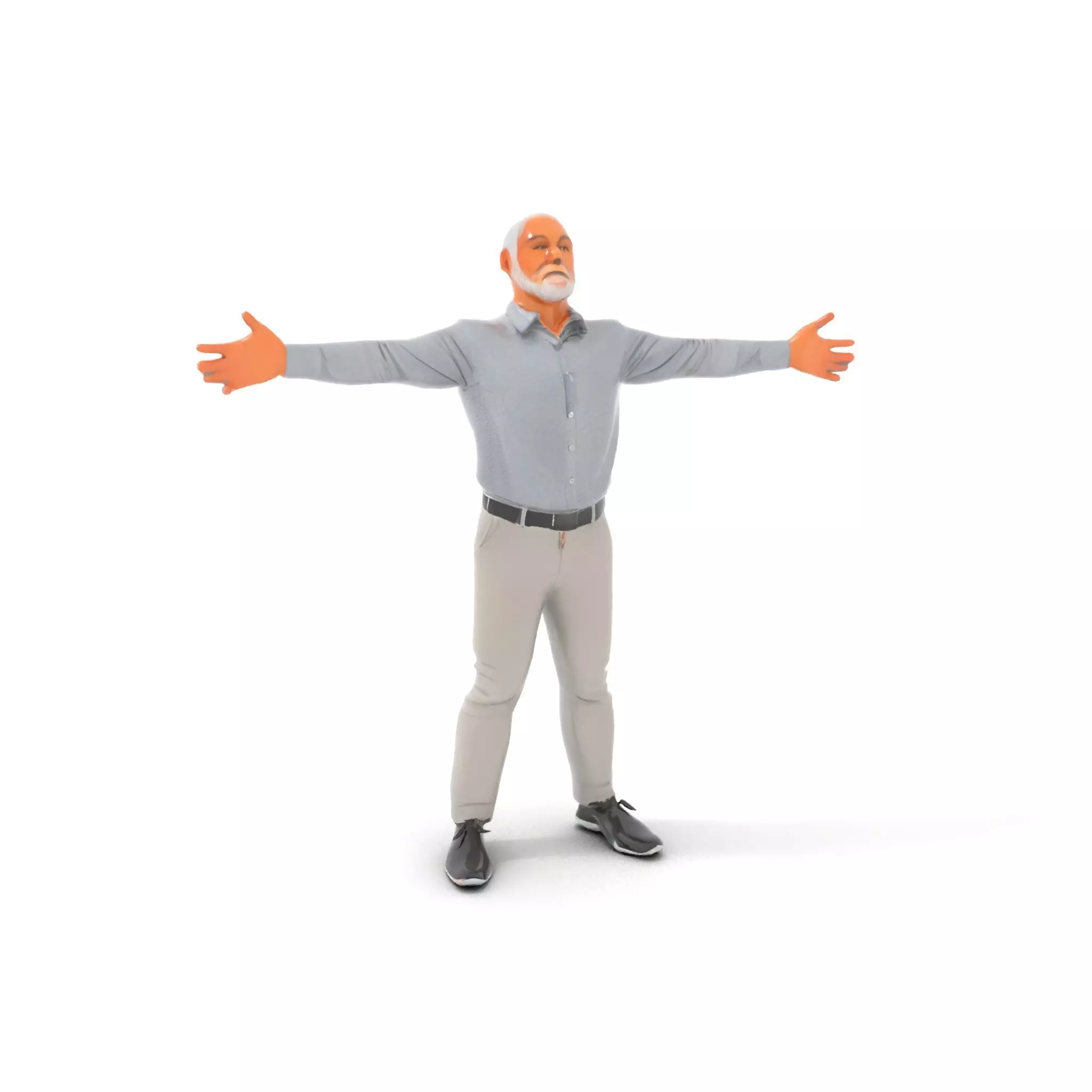 Casual Attire Man model pack Low-poly 3D model_12