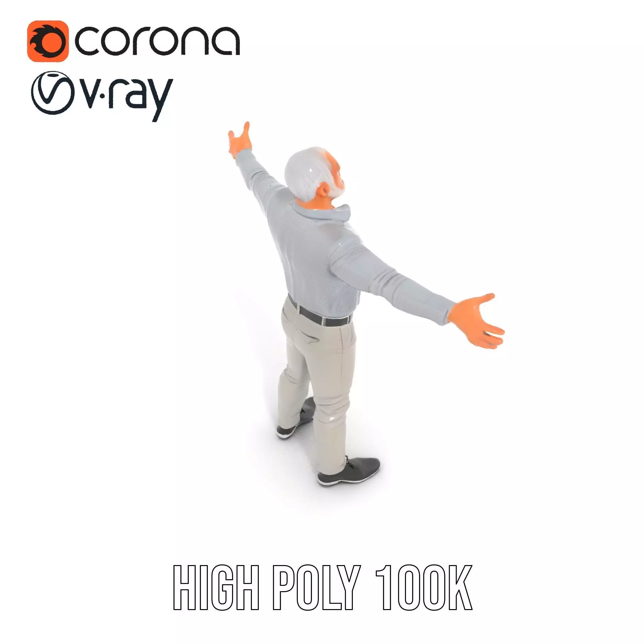 Casual Attire Man model pack Low-poly 3D model_29