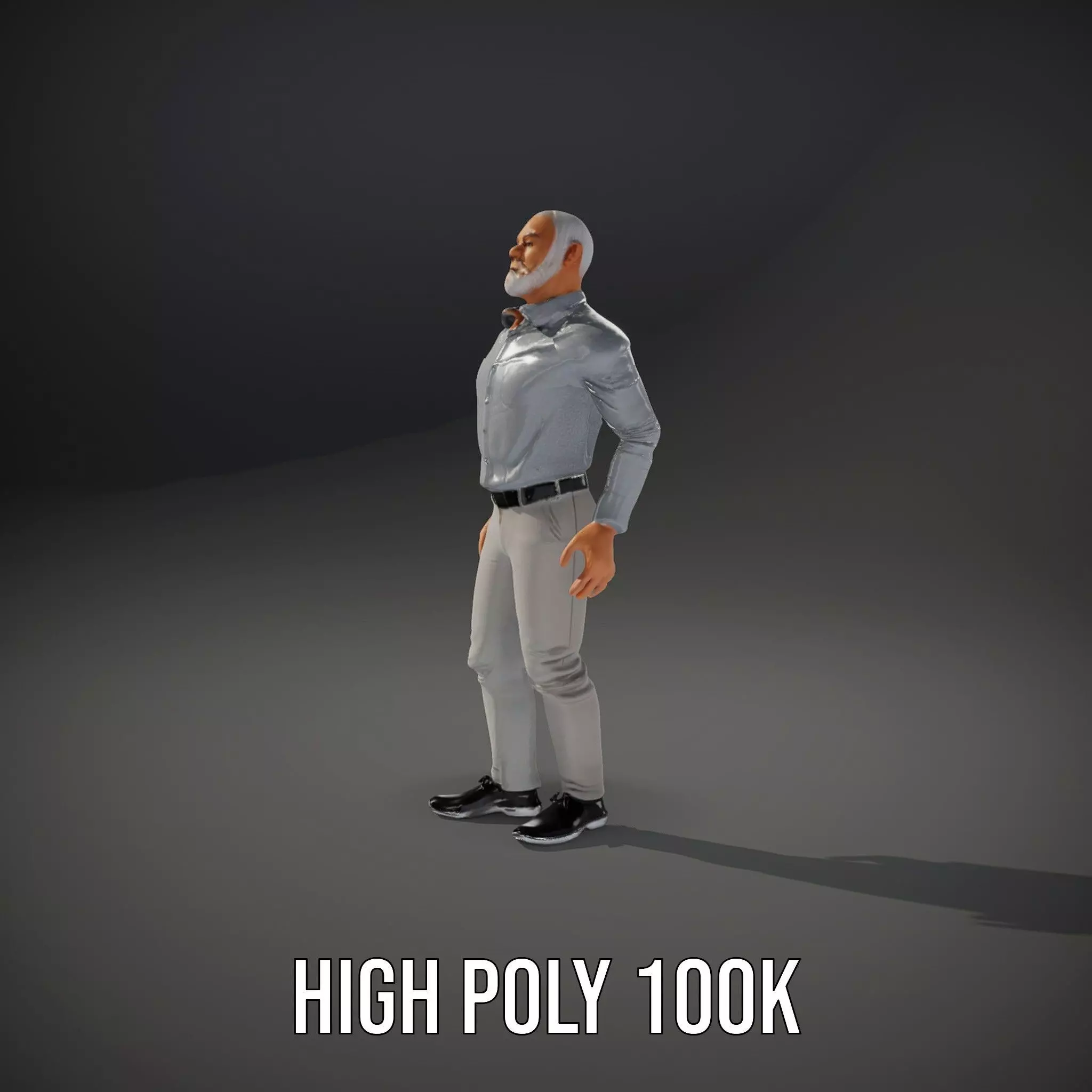 Casual Attire Man model pack Low-poly 3D model_9
