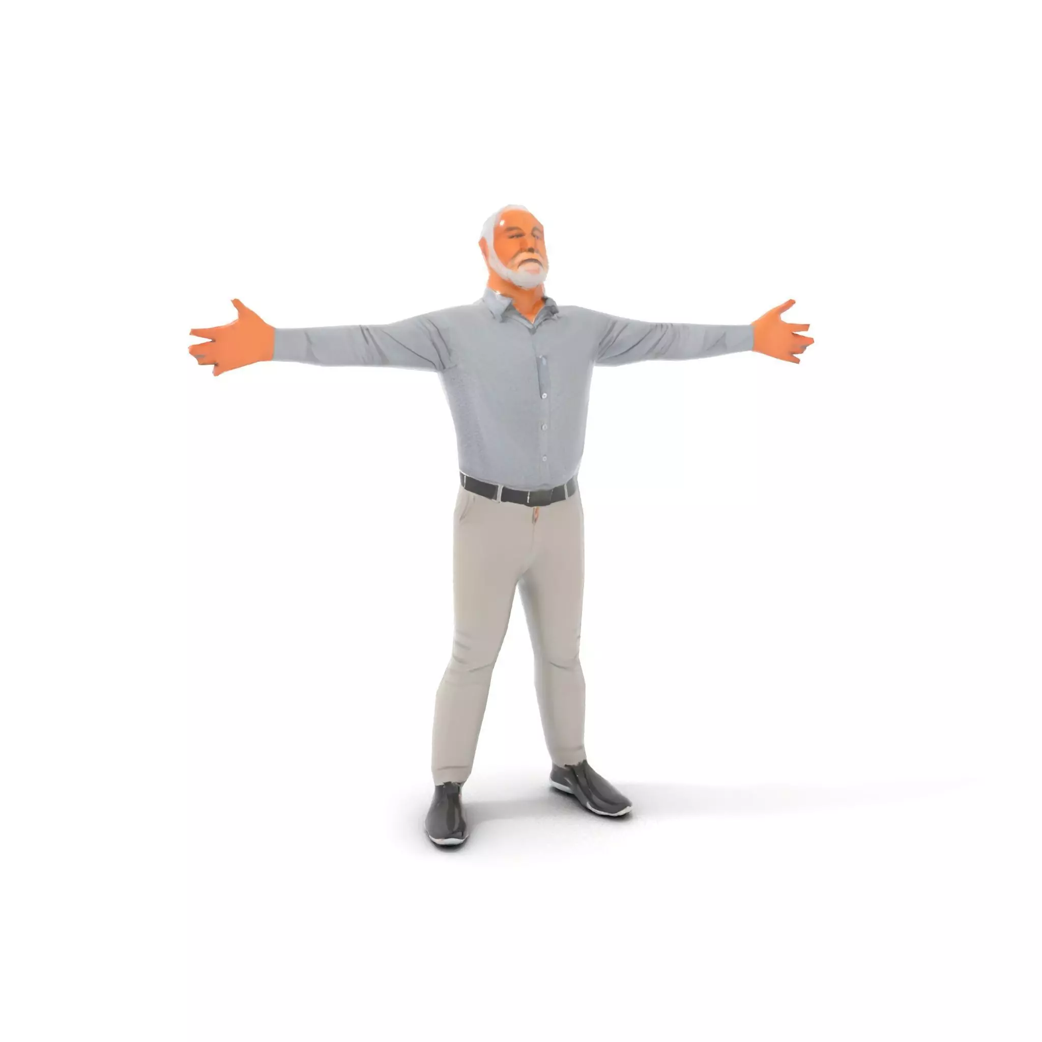 Casual Attire Man model pack Low-poly 3D model_8