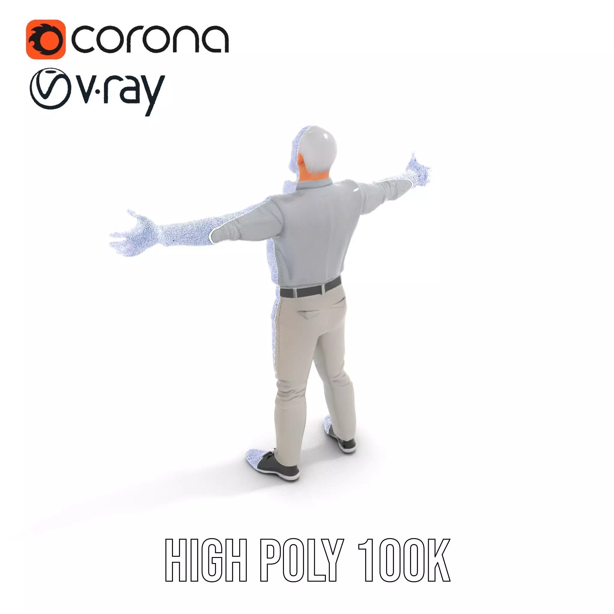 Casual Attire Man model pack Low-poly 3D model_33