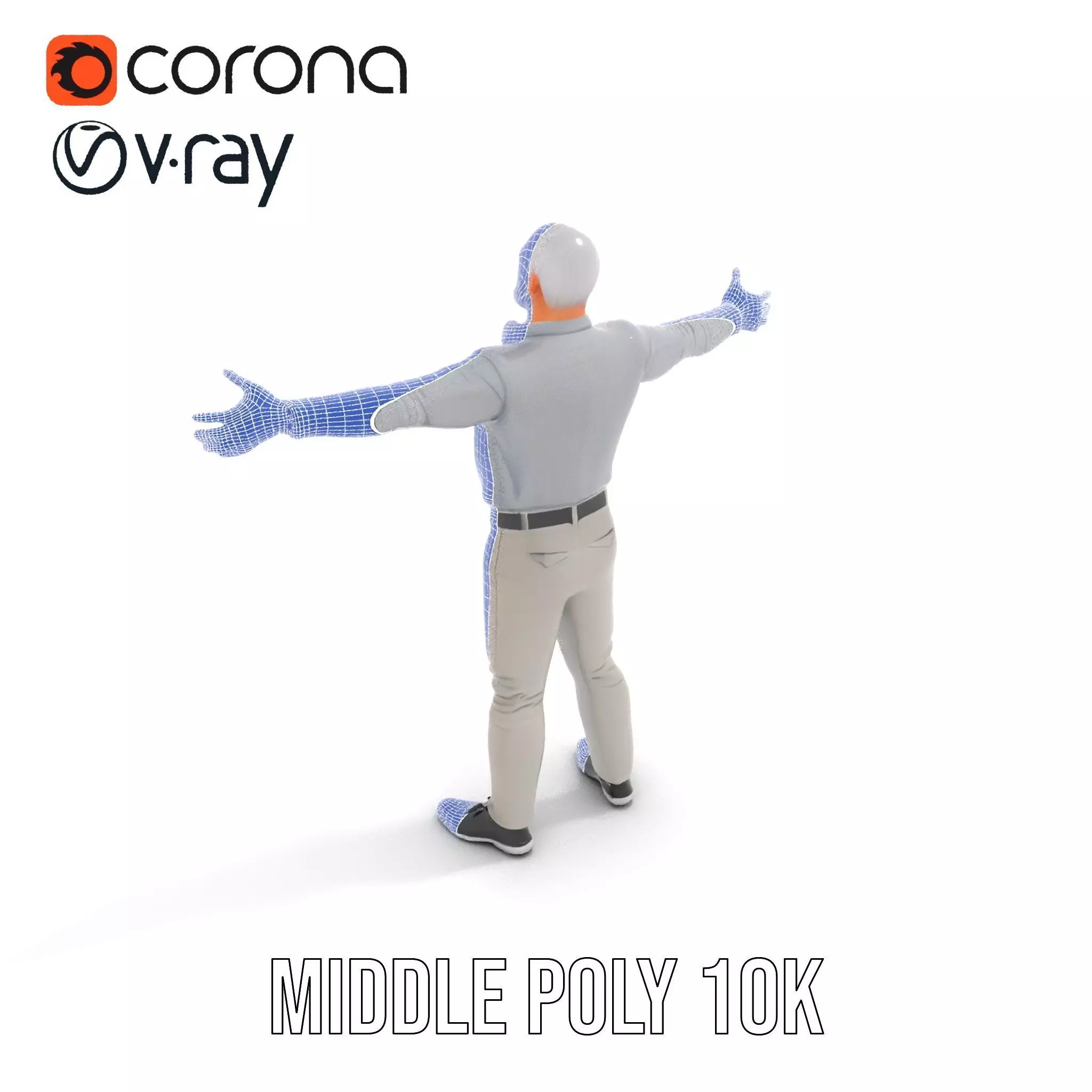 Casual Attire Man model pack Low-poly 3D model_21