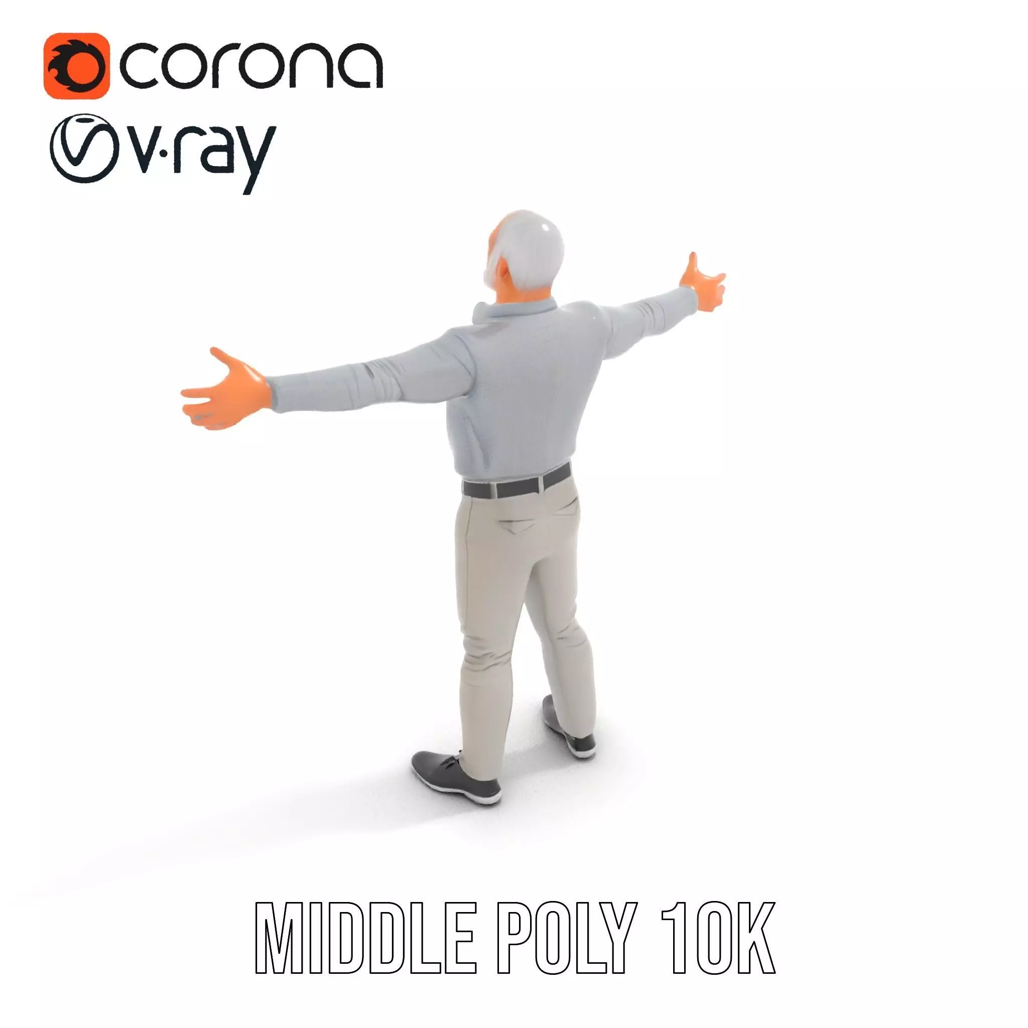 Casual Attire Man model pack Low-poly 3D model_24