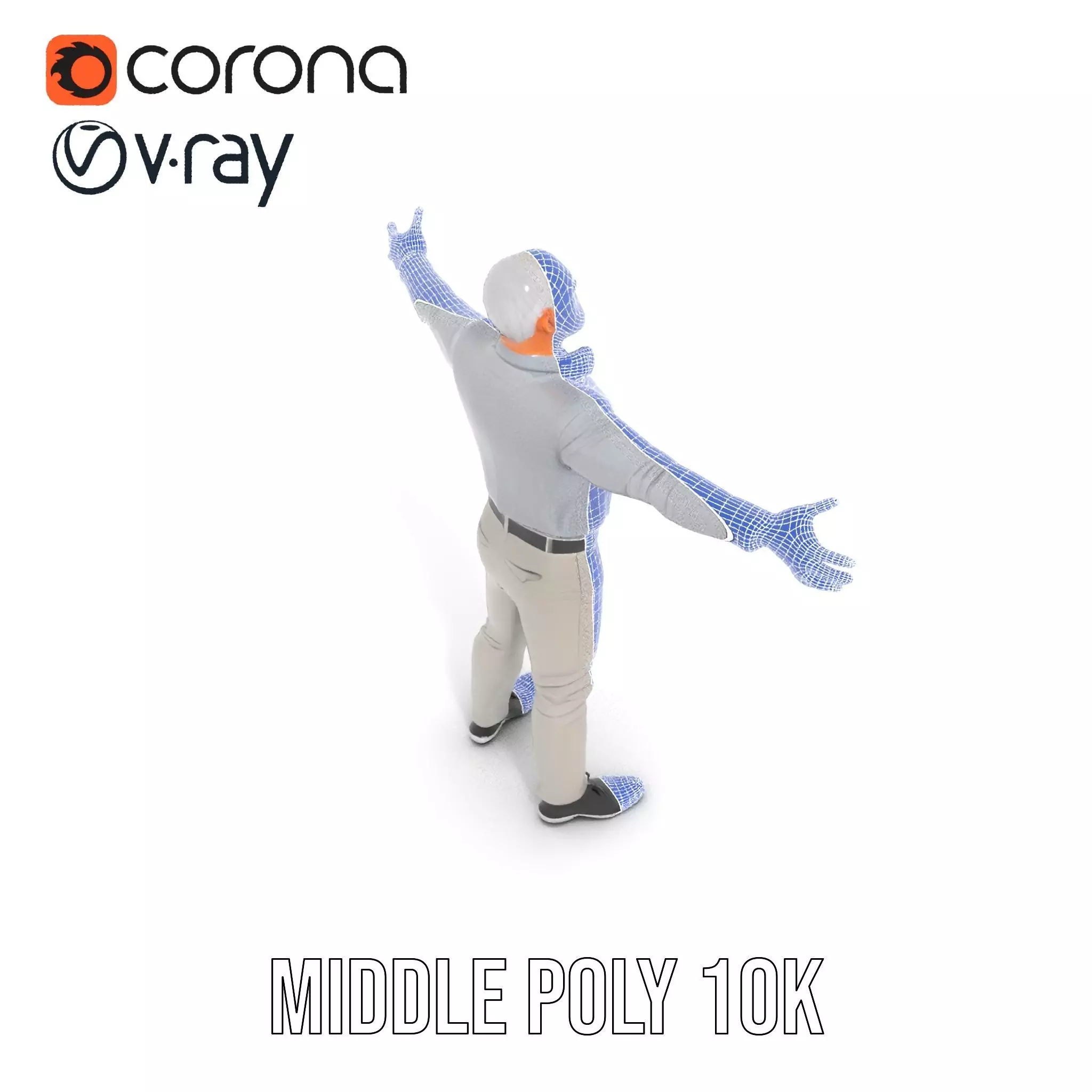 Casual Attire Man model pack Low-poly 3D model_17