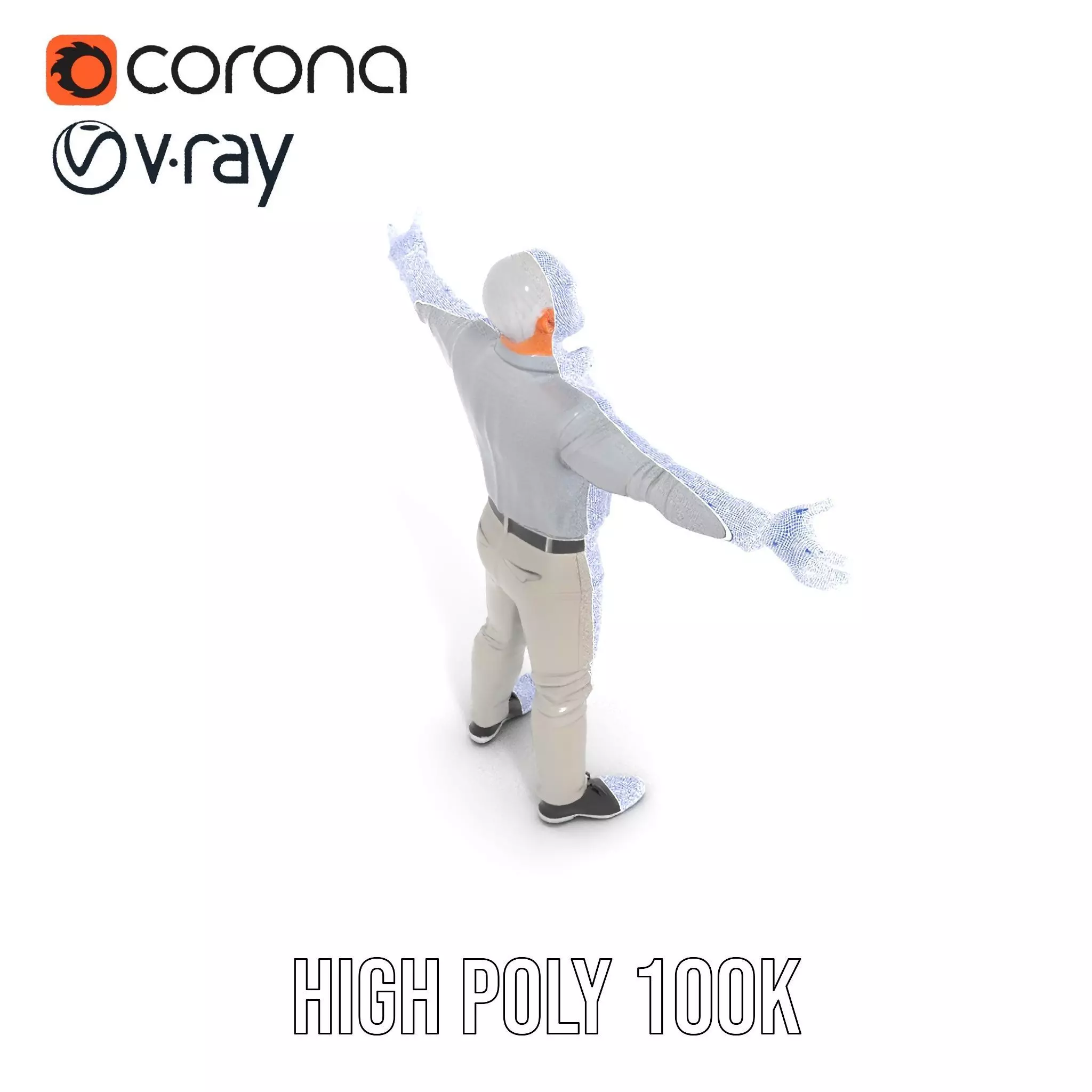 Casual Attire Man model pack Low-poly 3D model_35