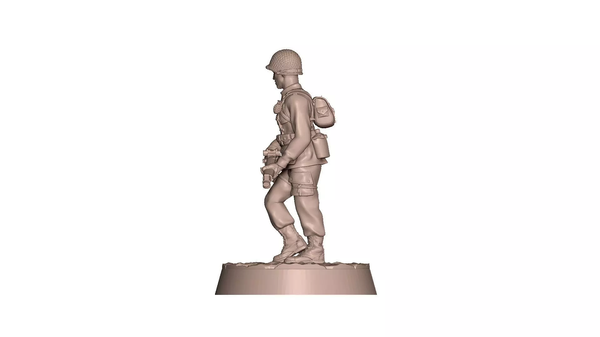 USA Soldier WW2 Bolt Action 3D print model_6