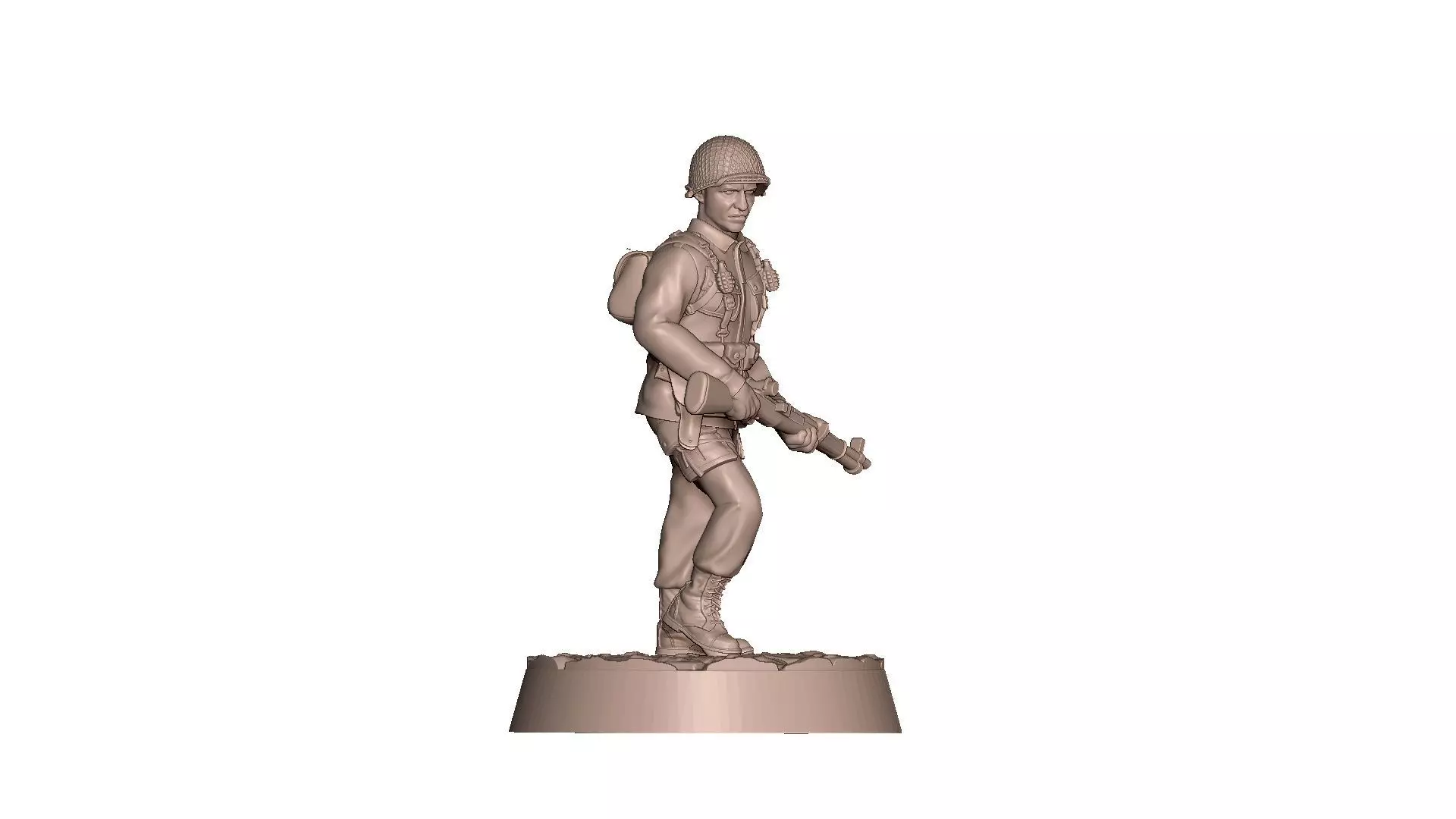 USA Soldier WW2 Bolt Action 3D print model_2