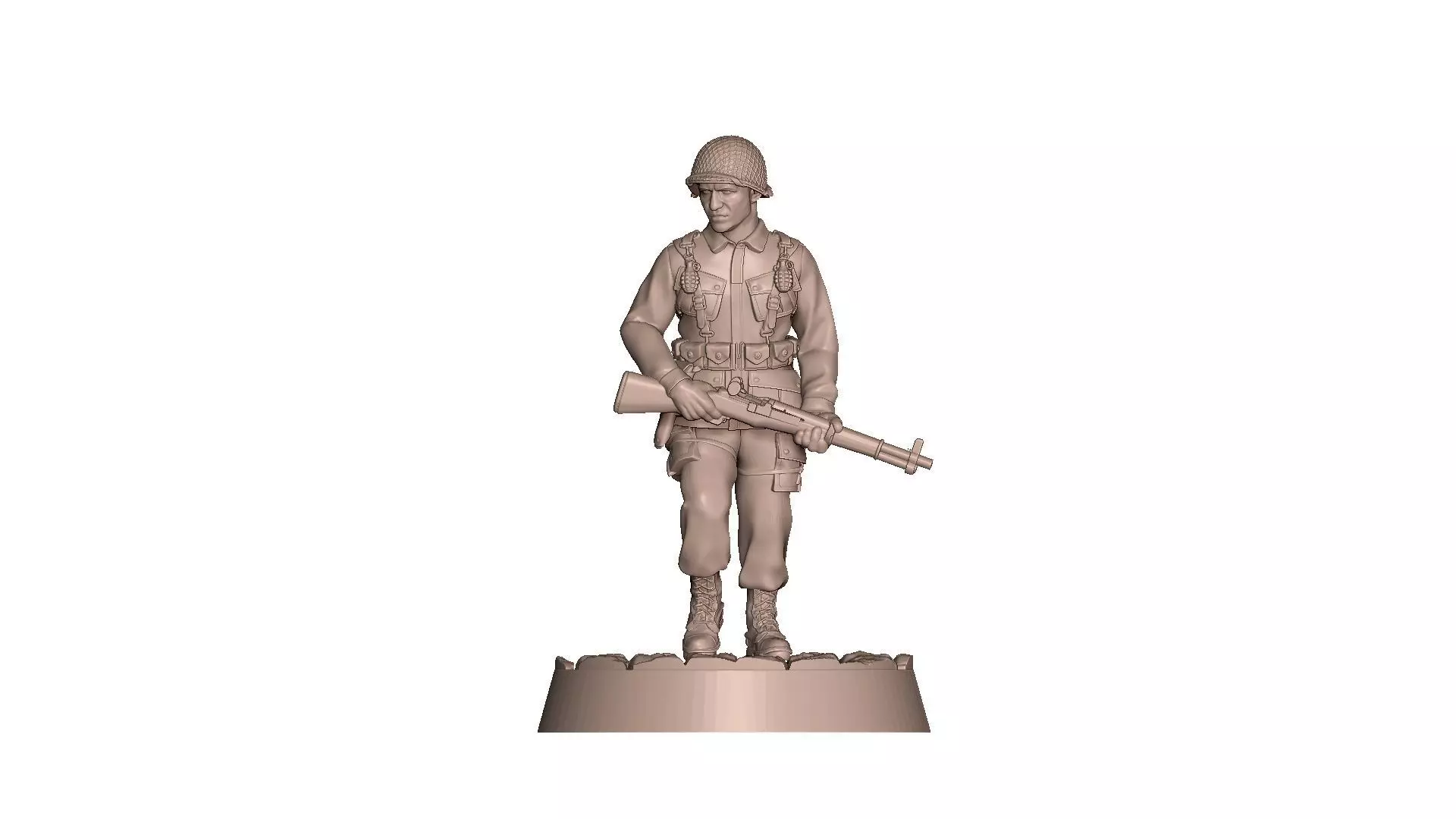 USA Soldier WW2 Bolt Action 3D print model_19