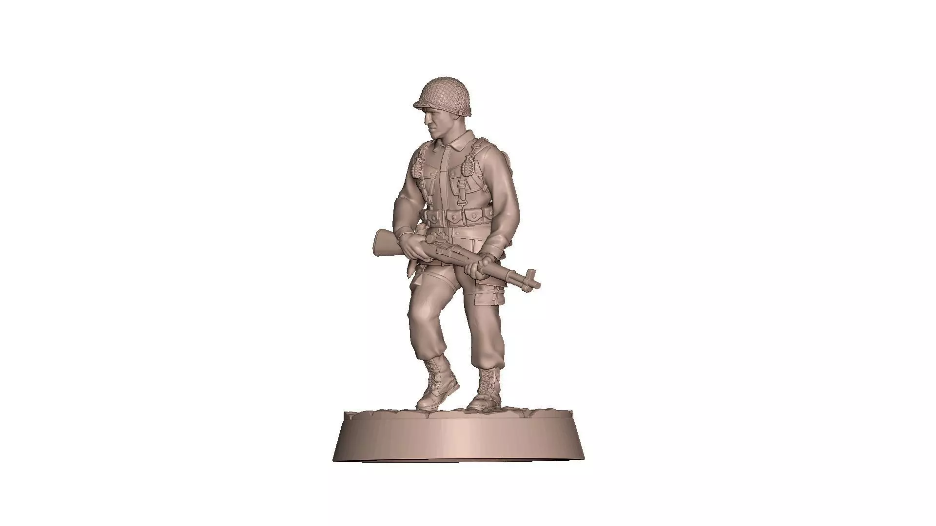 USA Soldier WW2 Bolt Action 3D print model_14