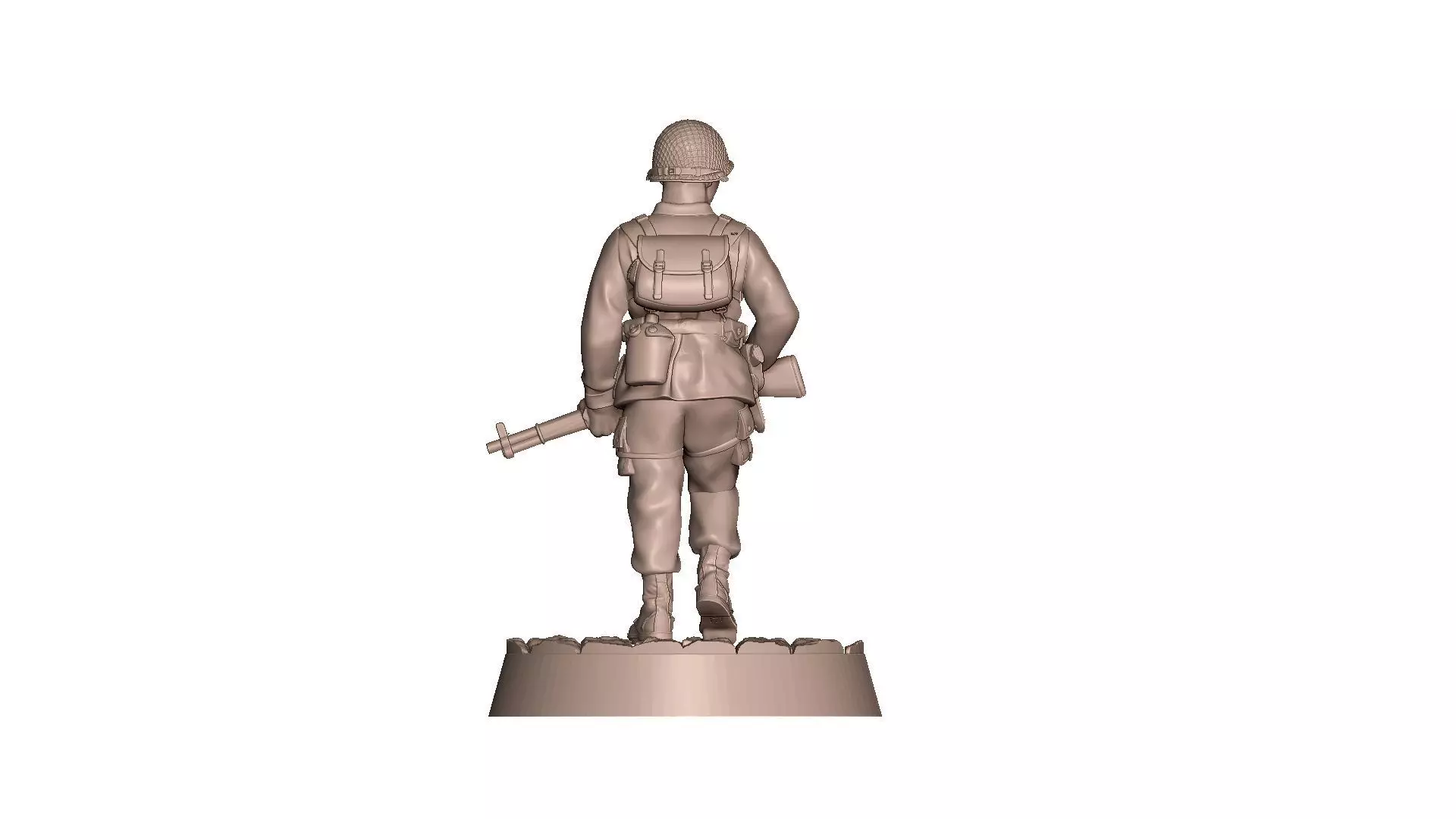 USA Soldier WW2 Bolt Action 3D print model_3
