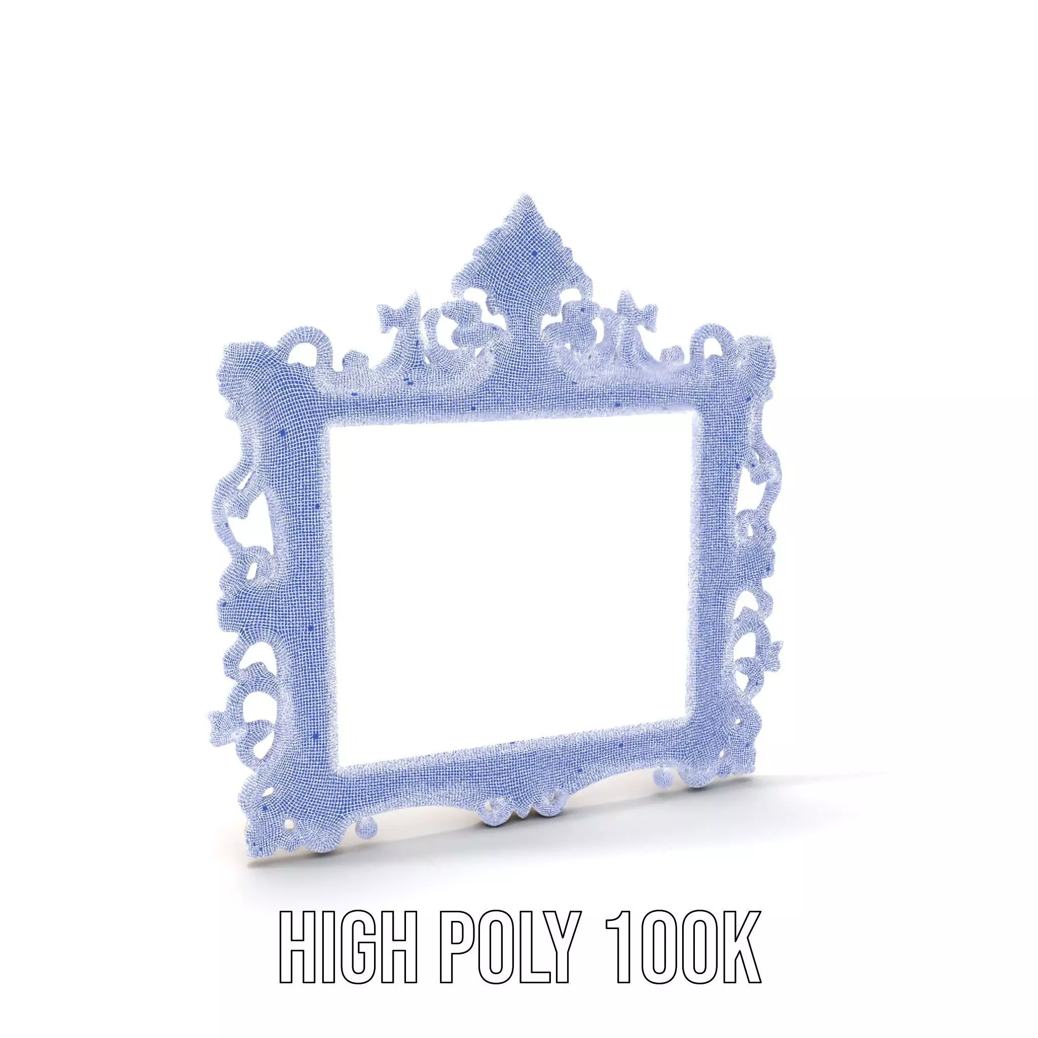 Baroque Gold Ornate Frame model pack Low-poly 3D model_5