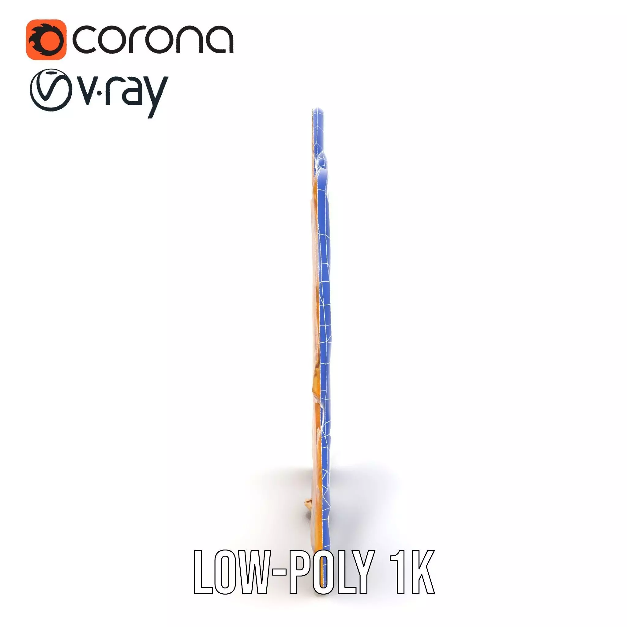 Baroque Gold Ornate Frame model pack Low-poly 3D model_32