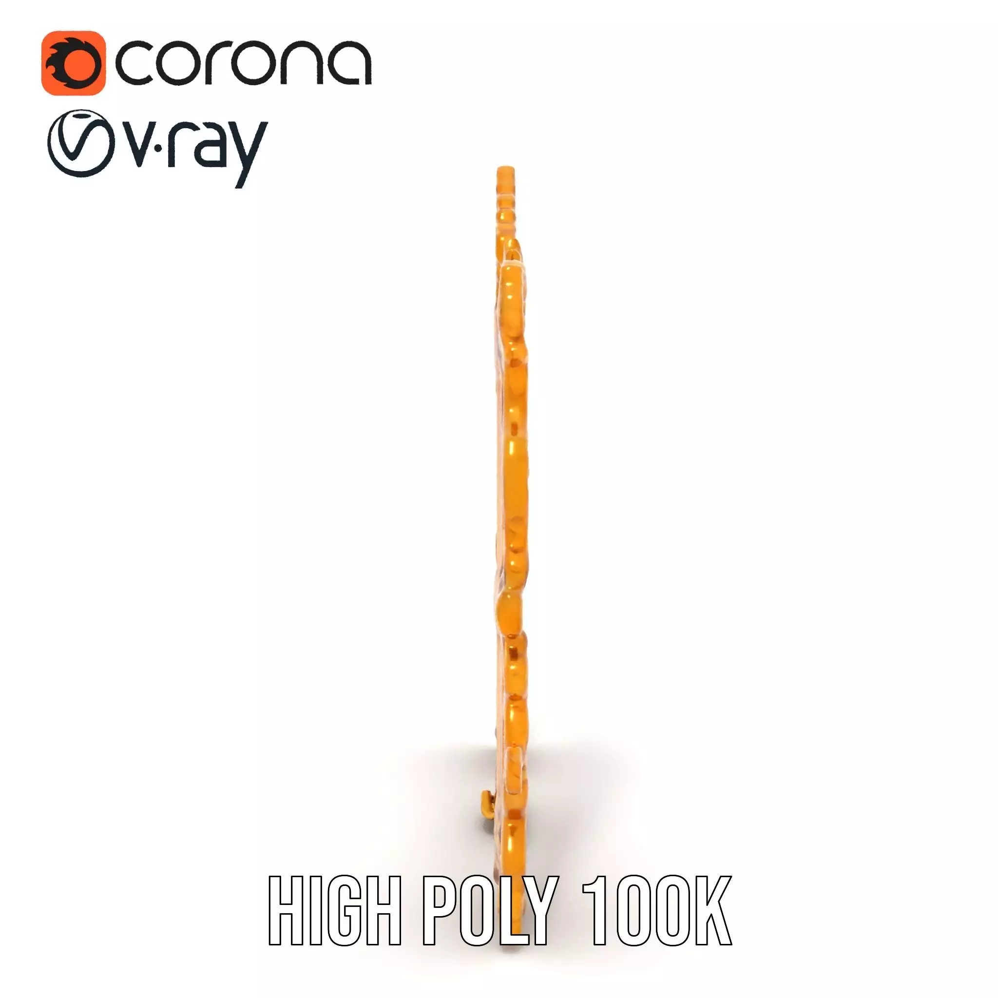 Baroque Gold Ornate Frame model pack Low-poly 3D model_33