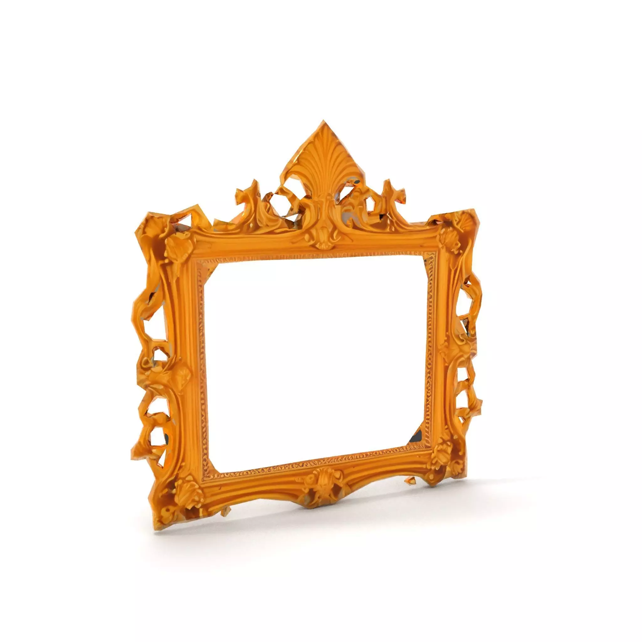 Baroque Gold Ornate Frame model pack Low-poly 3D model_10
