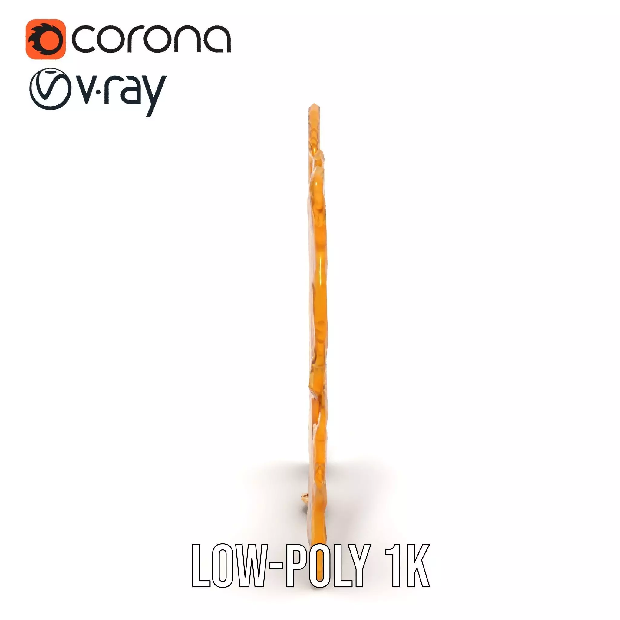 Baroque Gold Ornate Frame model pack Low-poly 3D model_15