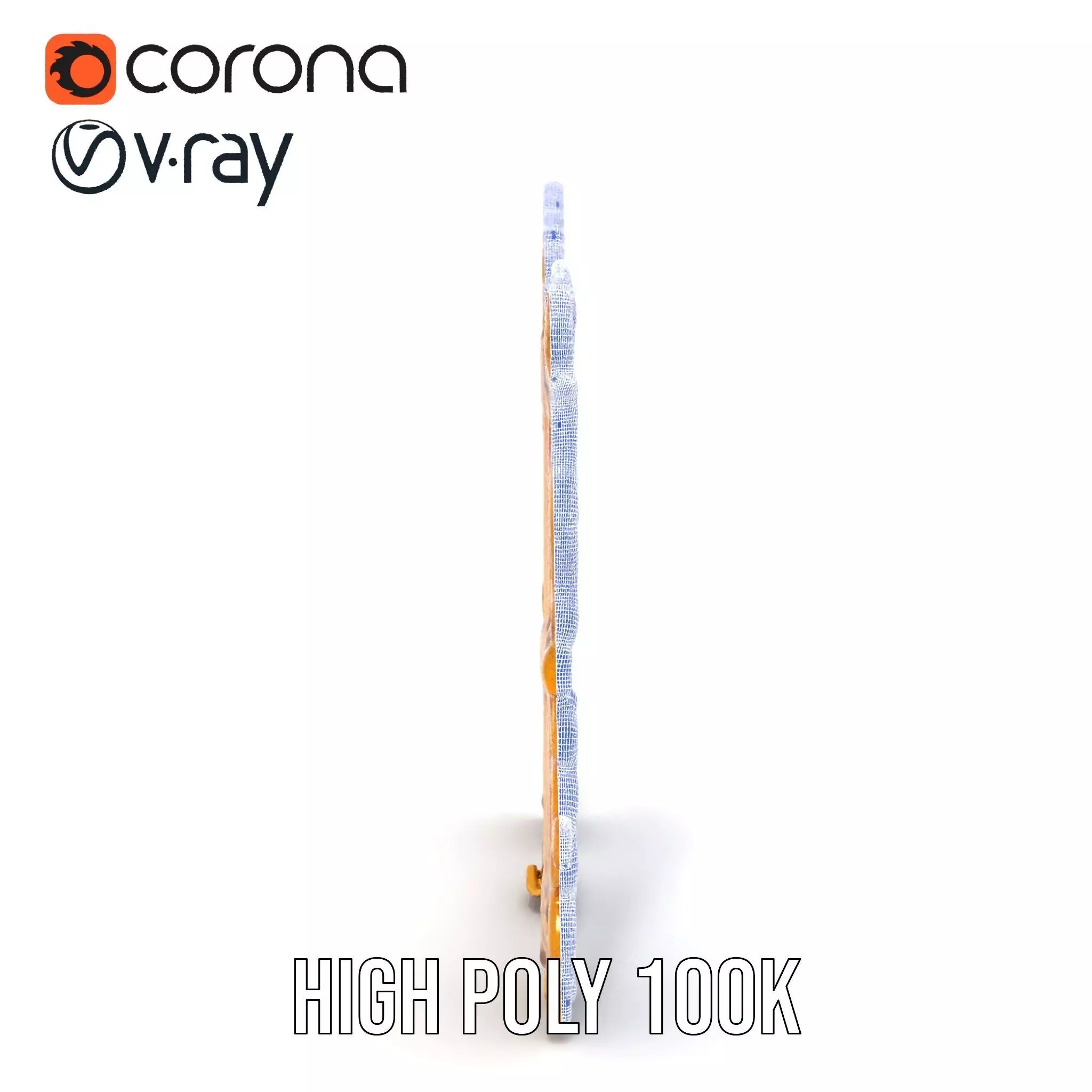 Baroque Gold Ornate Frame model pack Low-poly 3D model_35