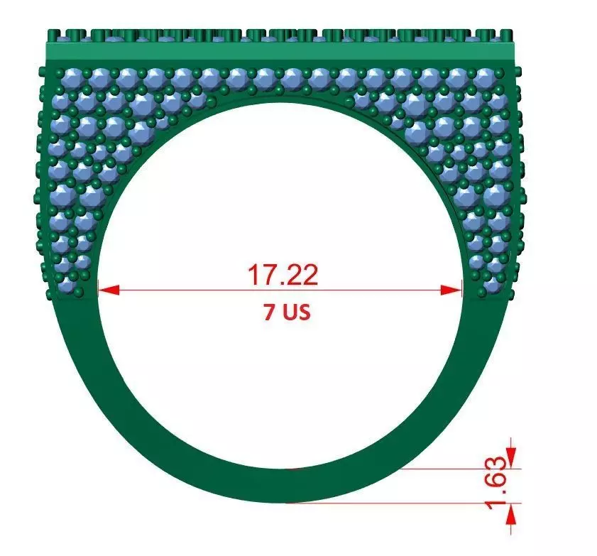 Custom Initial A to Z Letter Diamond Ring - Alphabet Rings 3D print model_4