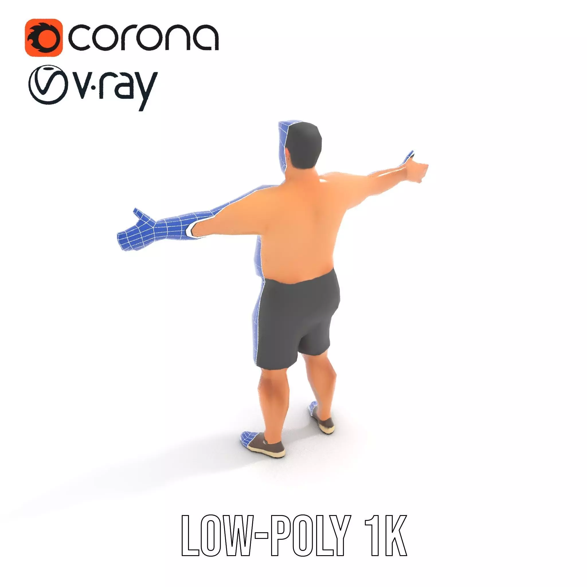 Casual Male Character model pack Low-poly 3D model_17