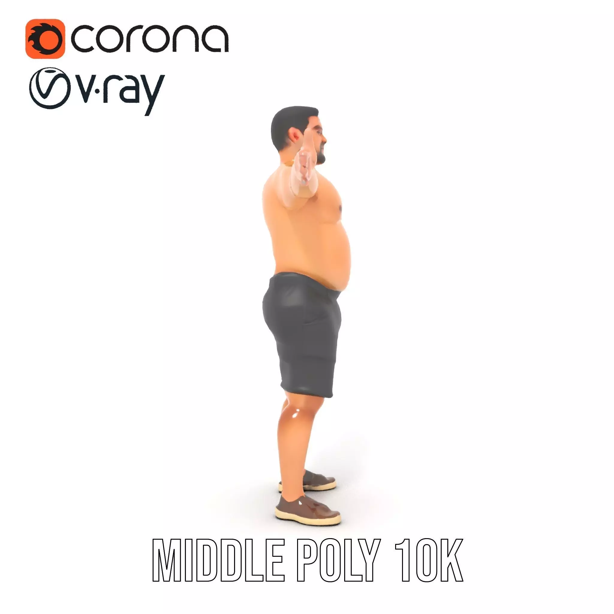 Casual Male Character model pack Low-poly 3D model_19