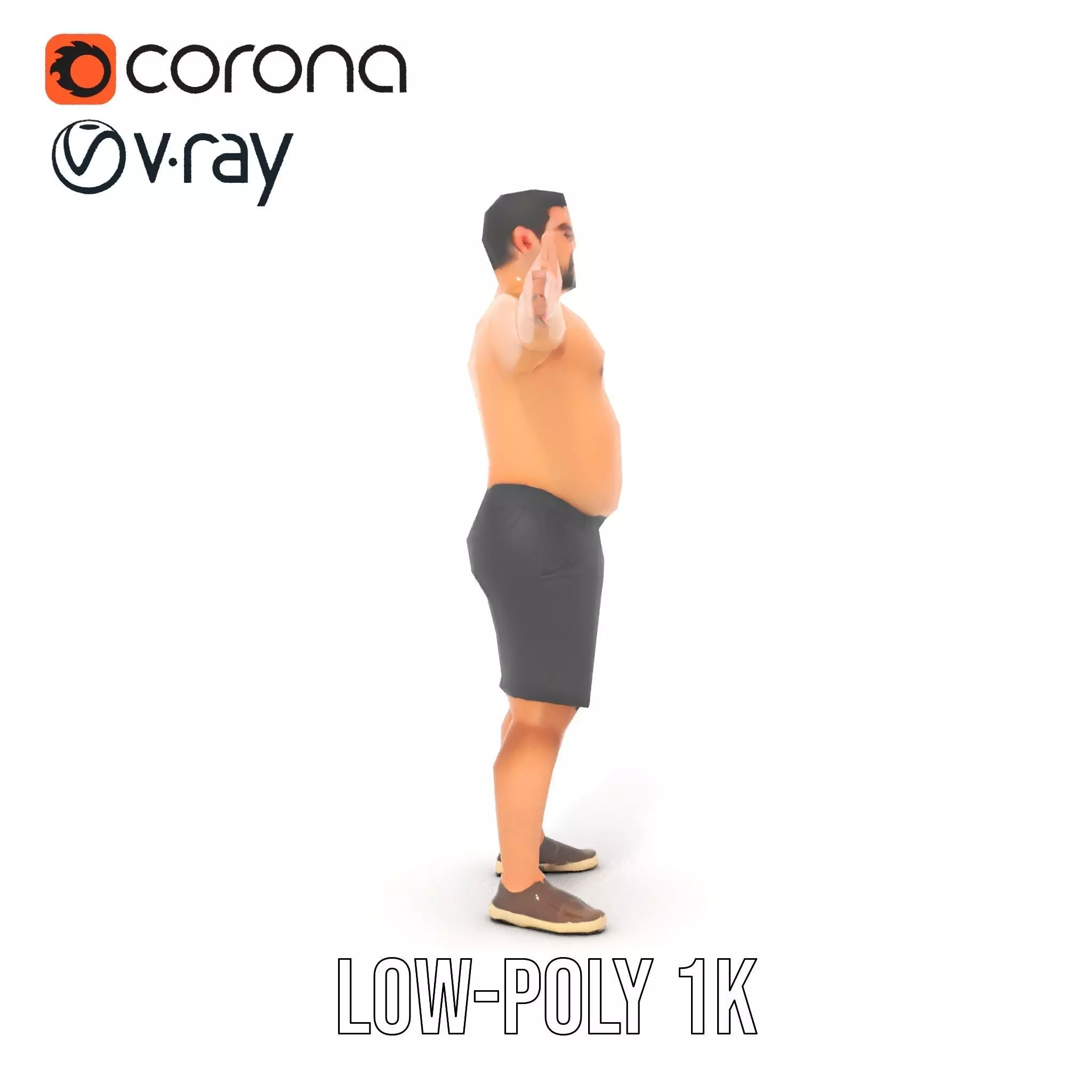 Casual Male Character model pack Low-poly 3D model_23