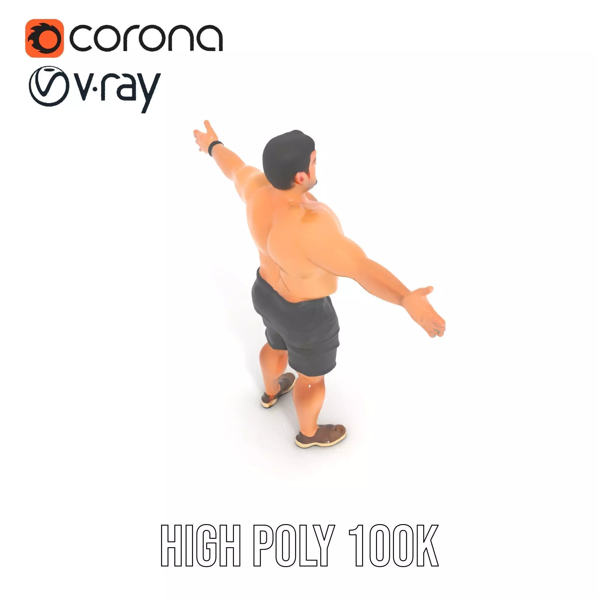 Casual Male Character model pack Low-poly 3D model_33