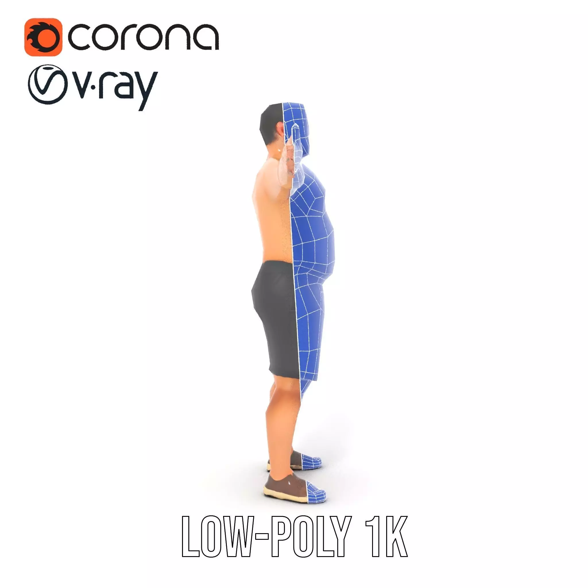 Casual Male Character model pack Low-poly 3D model_32