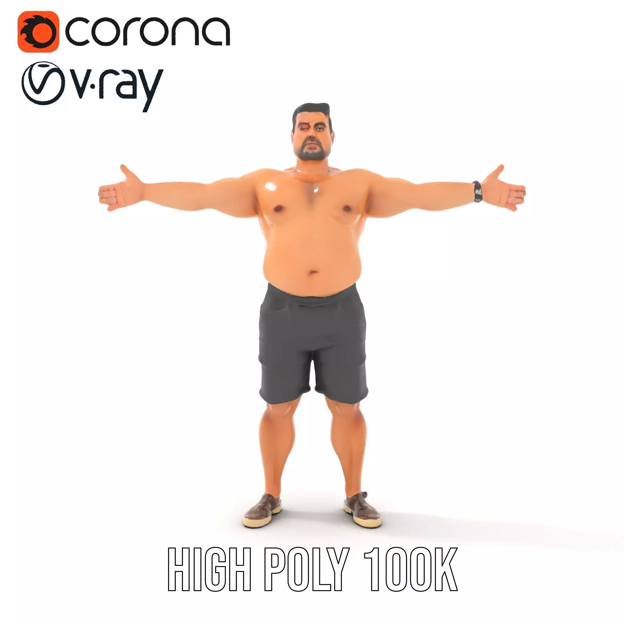 Casual Male Character model pack Low-poly 3D model_30