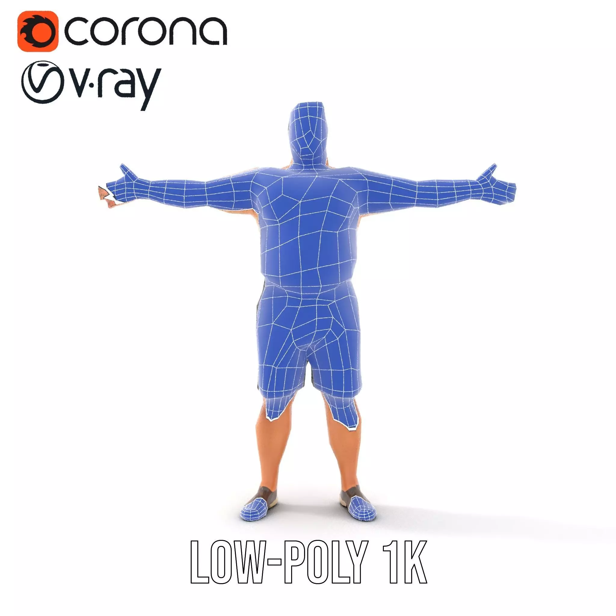 Casual Male Character model pack Low-poly 3D model_29