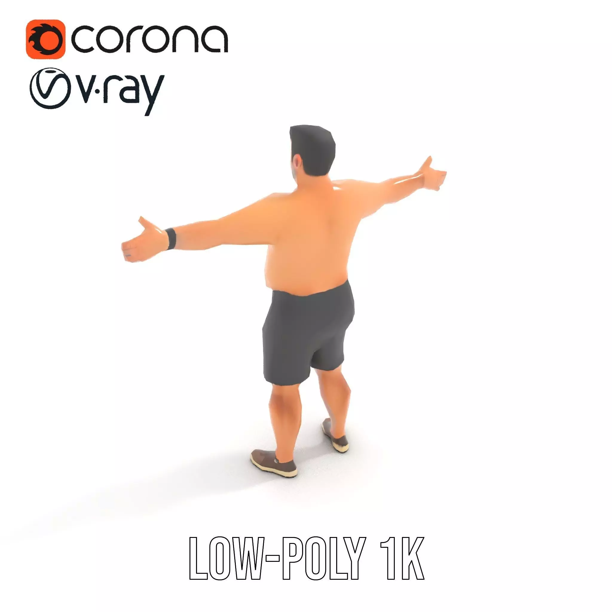 Casual Male Character model pack Low-poly 3D model_8