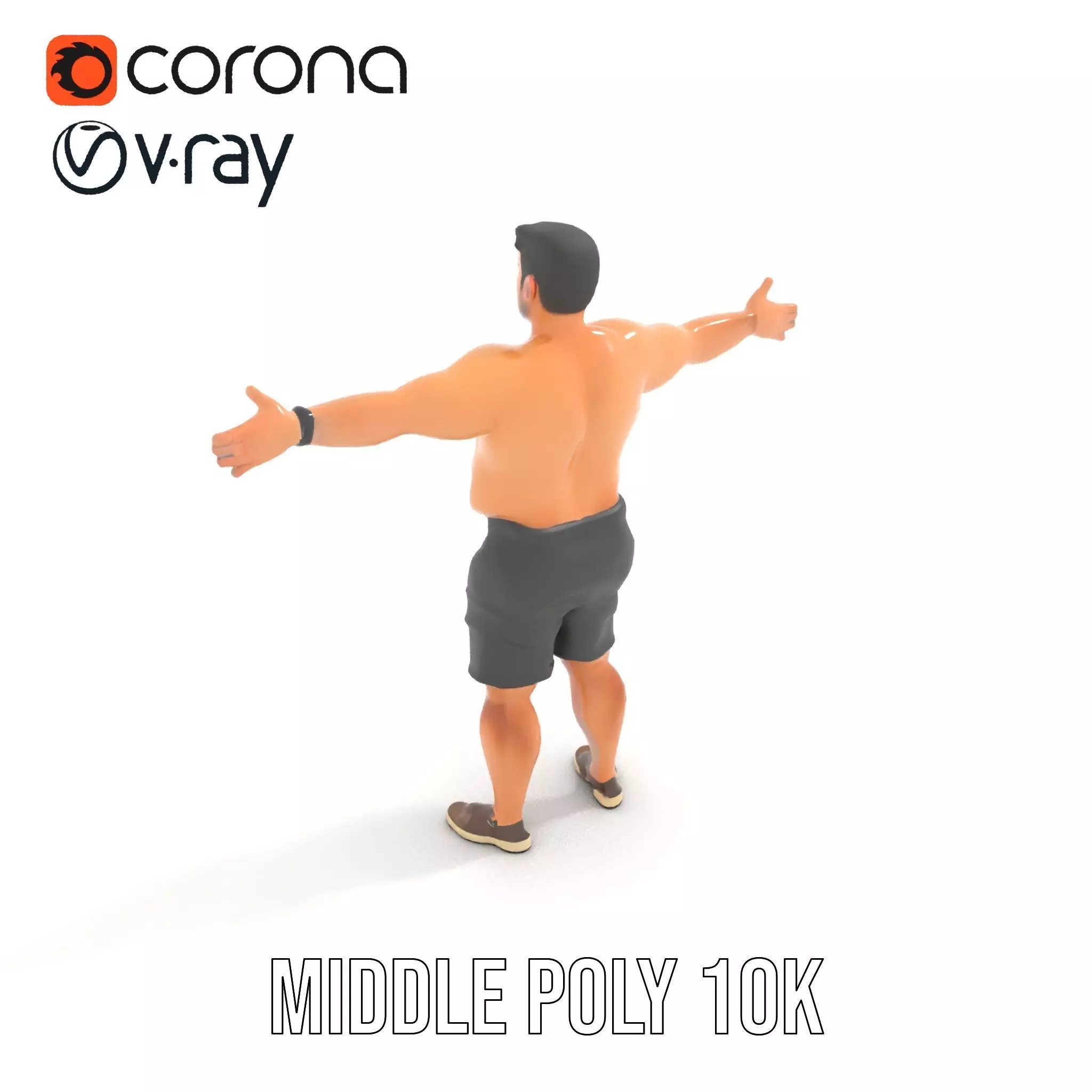 Casual Male Character model pack Low-poly 3D model_14