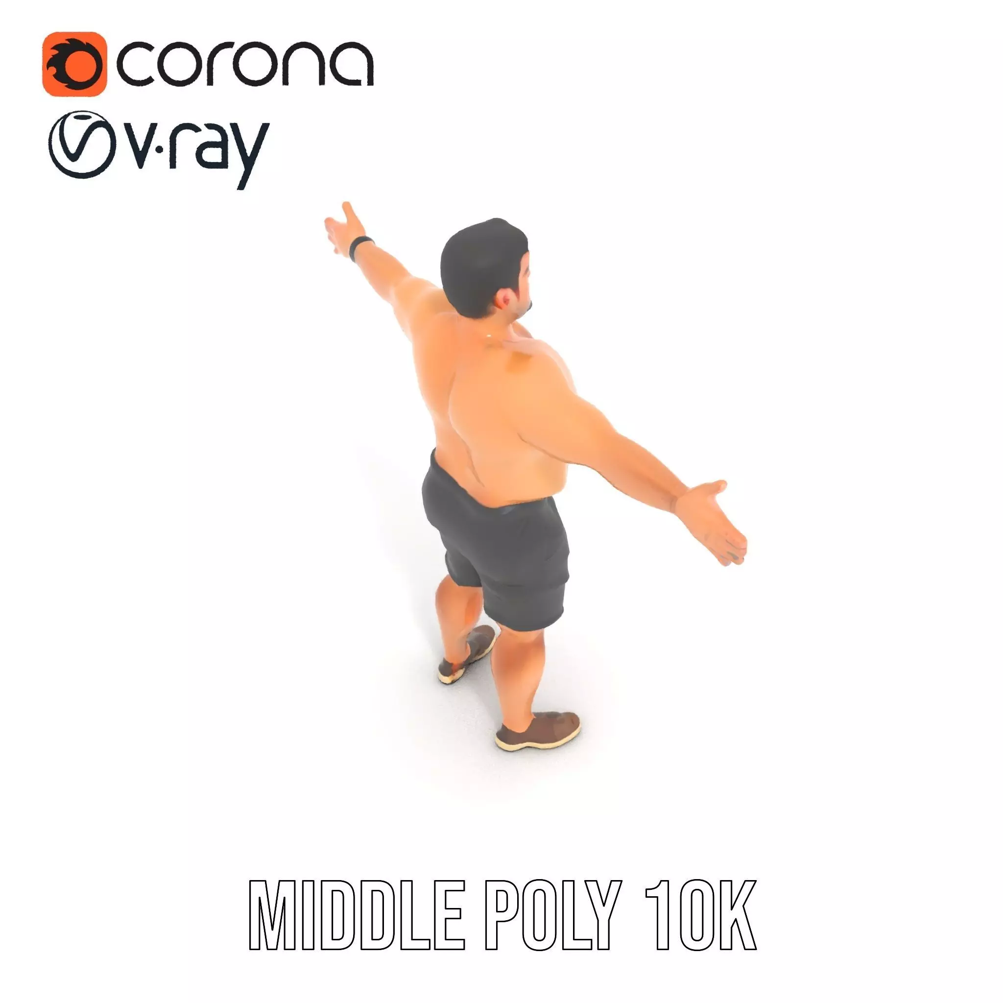 Casual Male Character model pack Low-poly 3D model_6