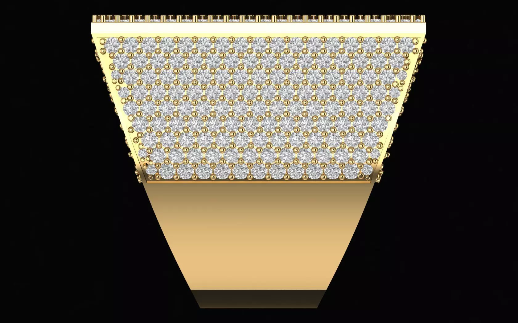 Custom Initial A to Z Letter Diamond Ring - Alphabet Rings 3D print model_1