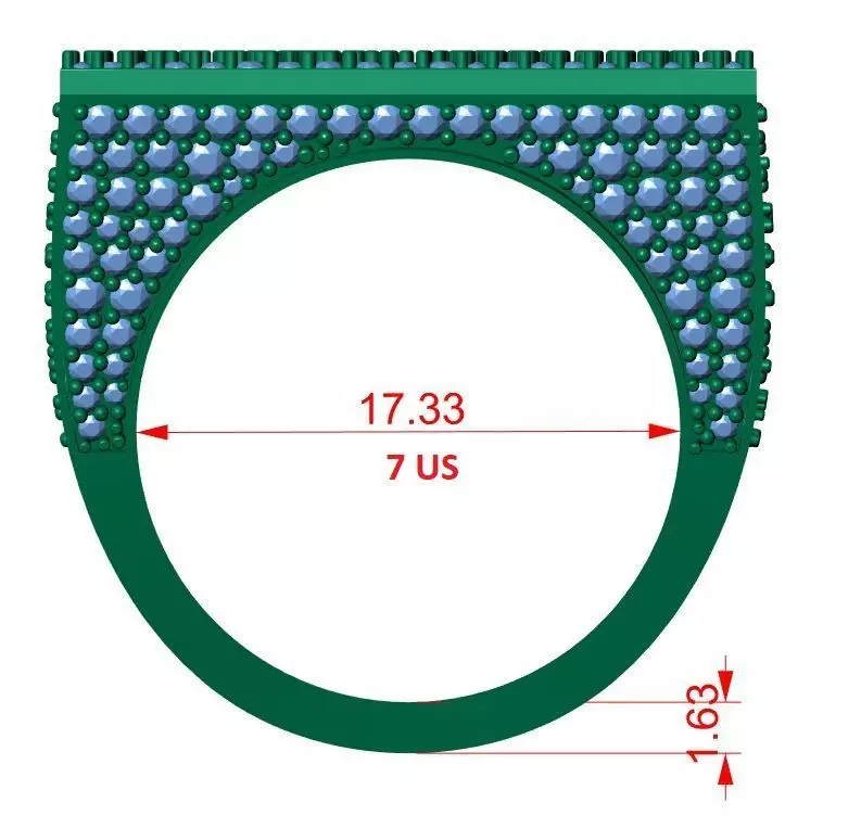 Custom Initial A to Z Letter Diamond Ring - Alphabet Rings 3D print model_8