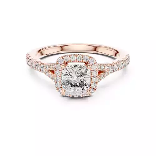 Split Shank Cushion Cut Diamond Wedding Ring 3DM STL Video