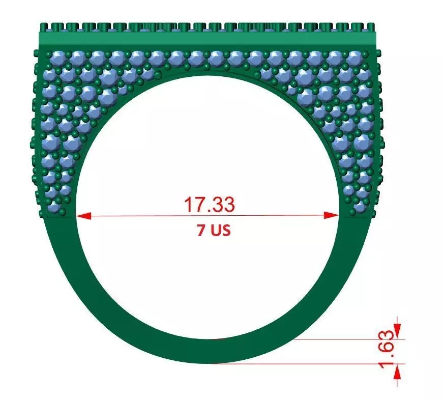 Custom Initial A to Z Letter Diamond Ring - Alphabet Rings 3D print model_7