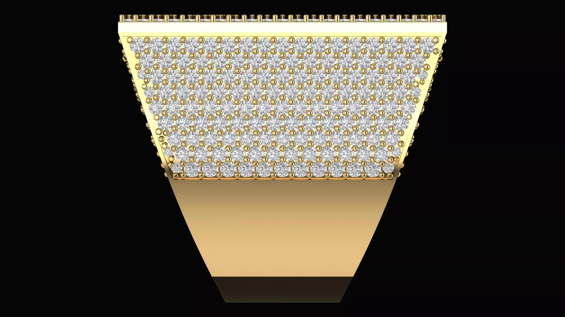 Custom Initial A to Z Letter Diamond Ring - Alphabet Rings 3D print model_1