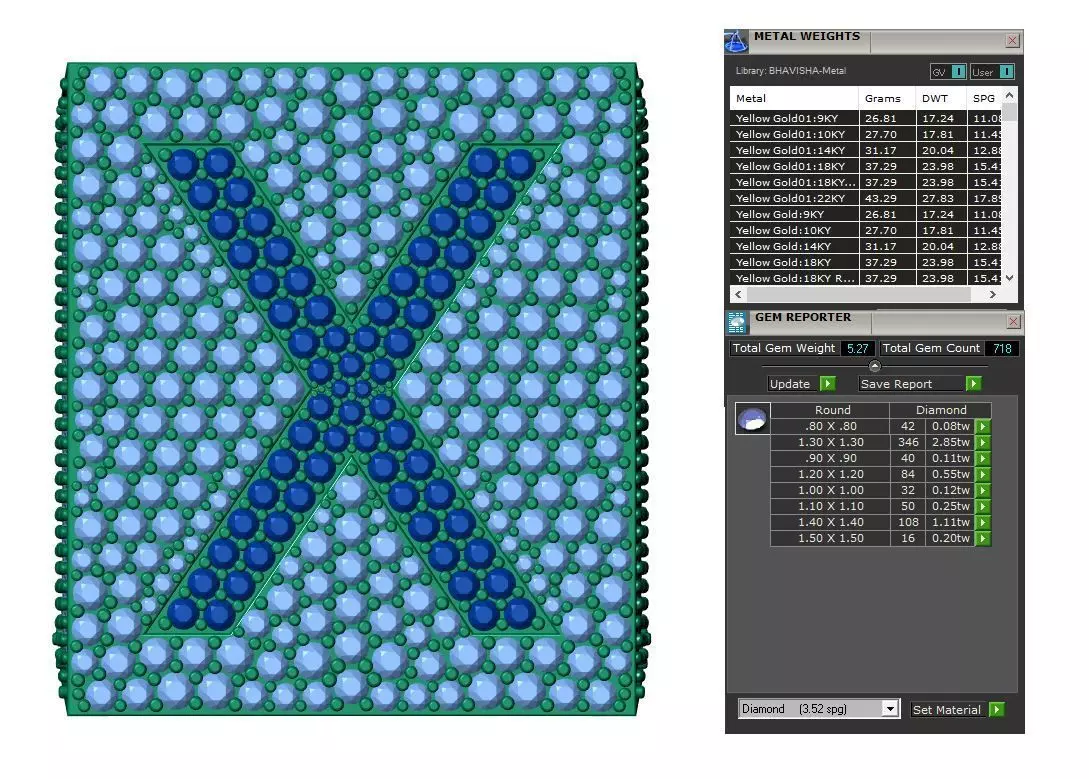 Custom Initial A to Z Letter Diamond Ring - Alphabet Rings 3D print model_7