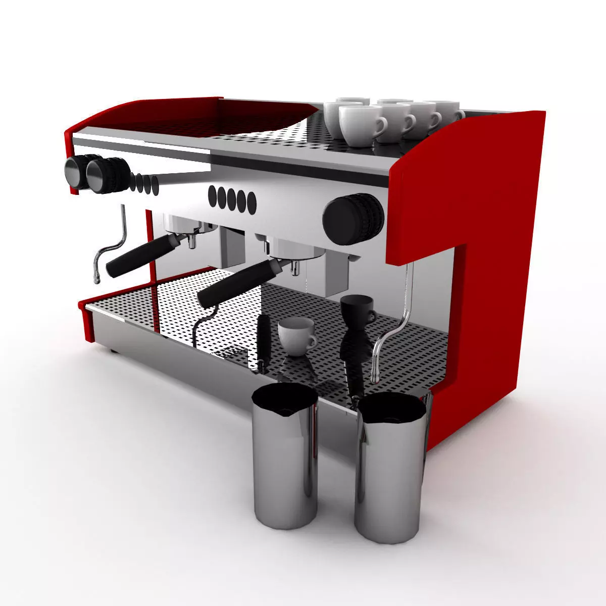 Cafe Coffee Machine for barista 3D model_0