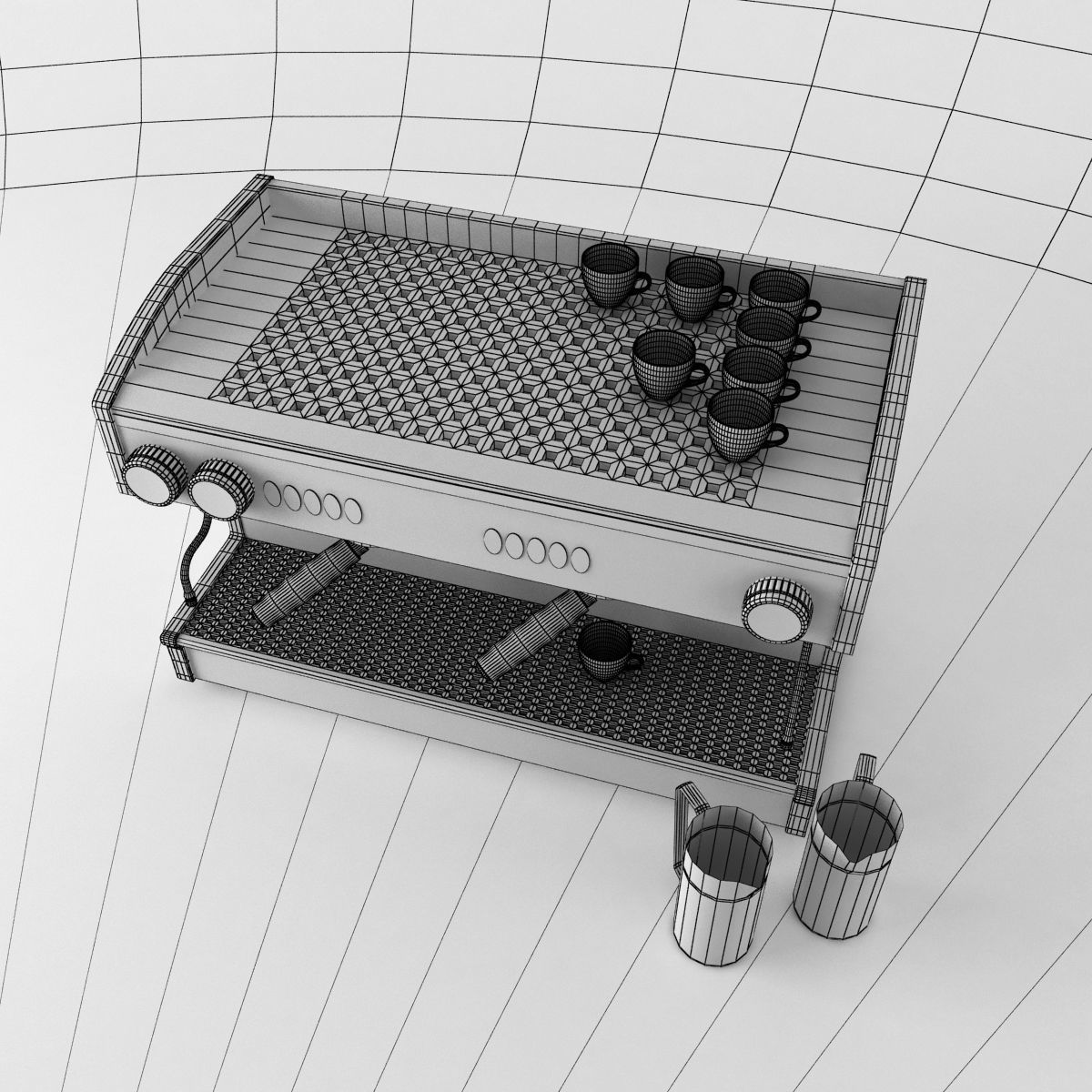 Cafe Coffee Machine for barista 3D model_5