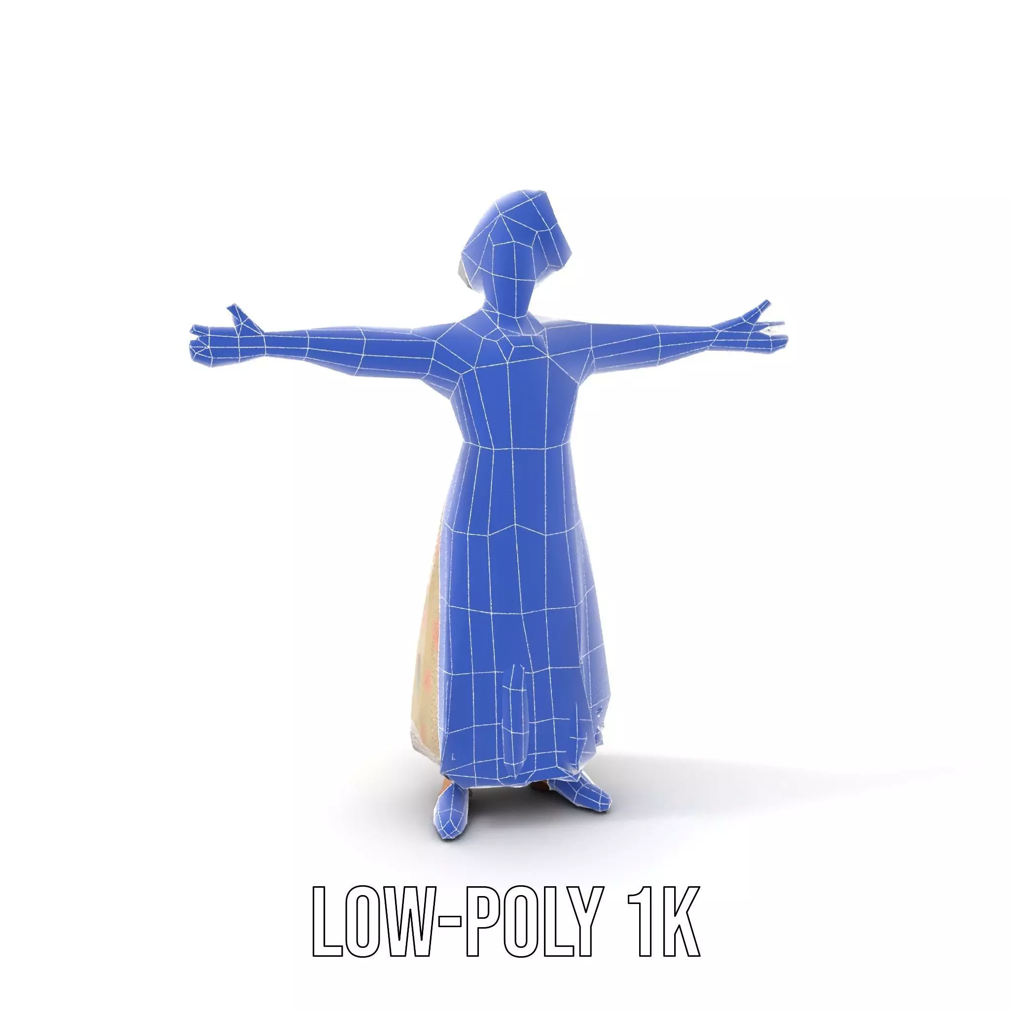 Elegant Floral Woman model pack Low-poly 3D model_17