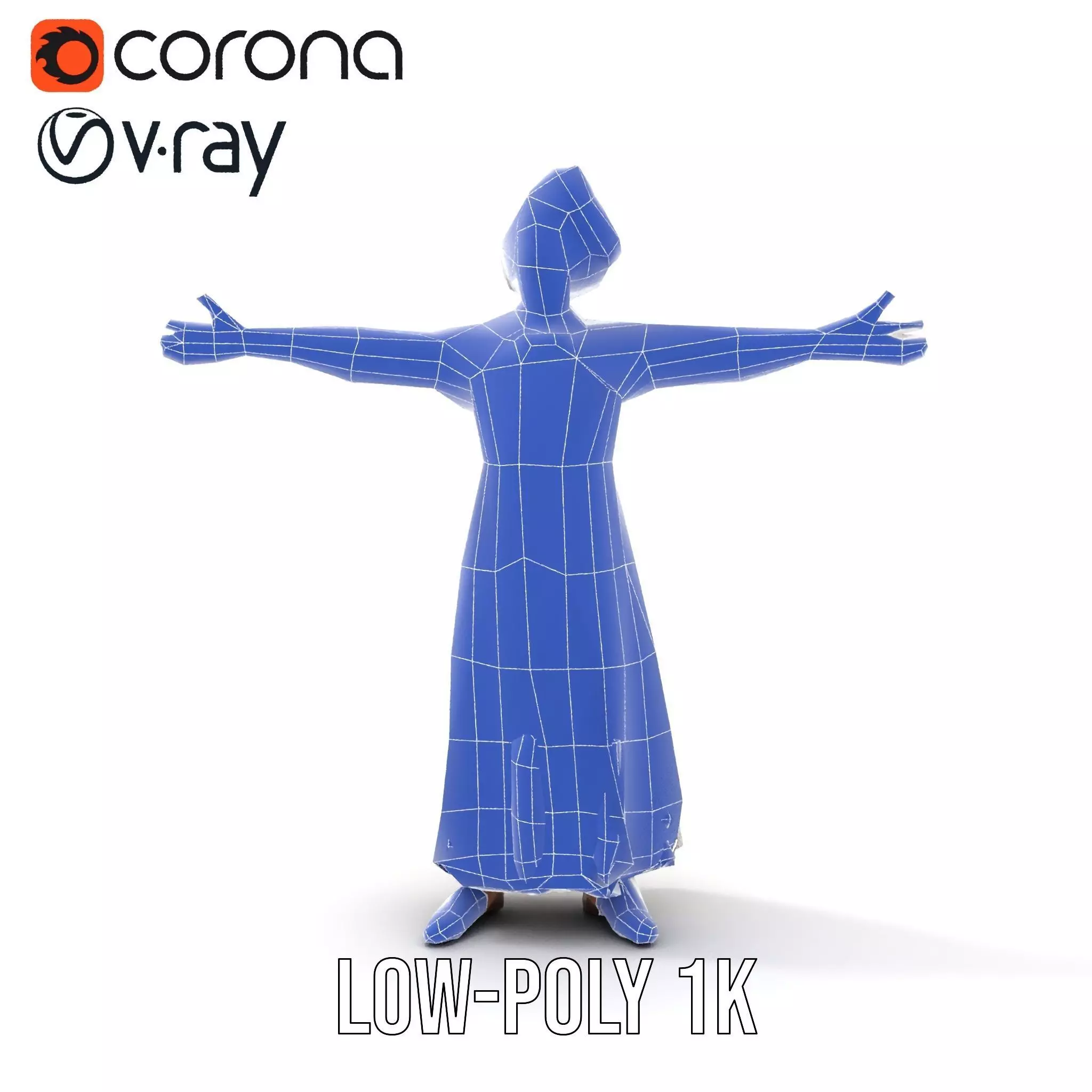 Elegant Floral Woman model pack Low-poly 3D model_20