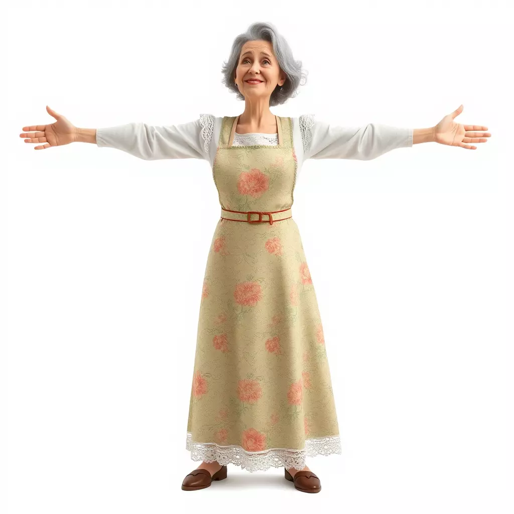 Elegant Floral Woman model pack Low-poly 3D model_3