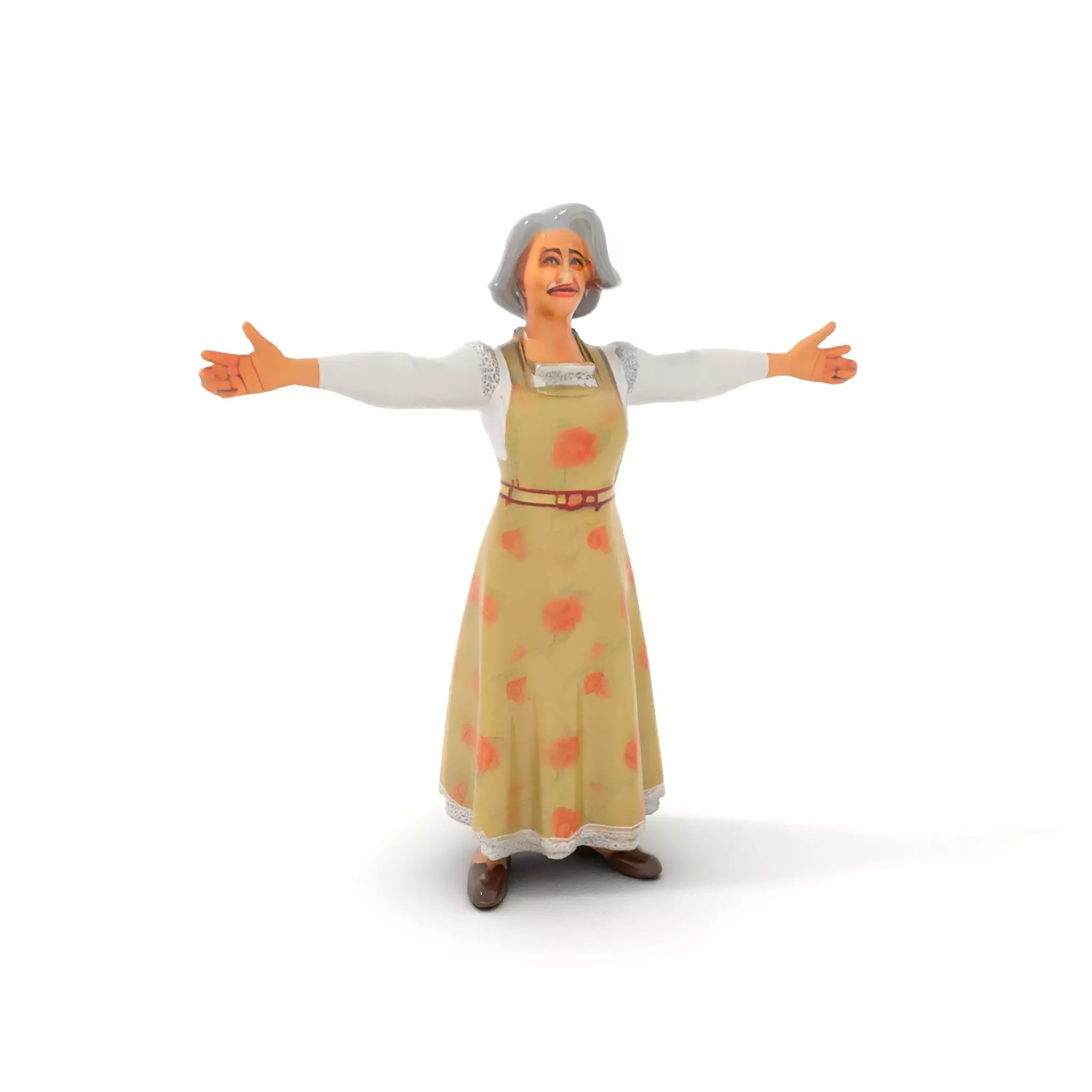 Elegant Floral Woman model pack Low-poly 3D model_19