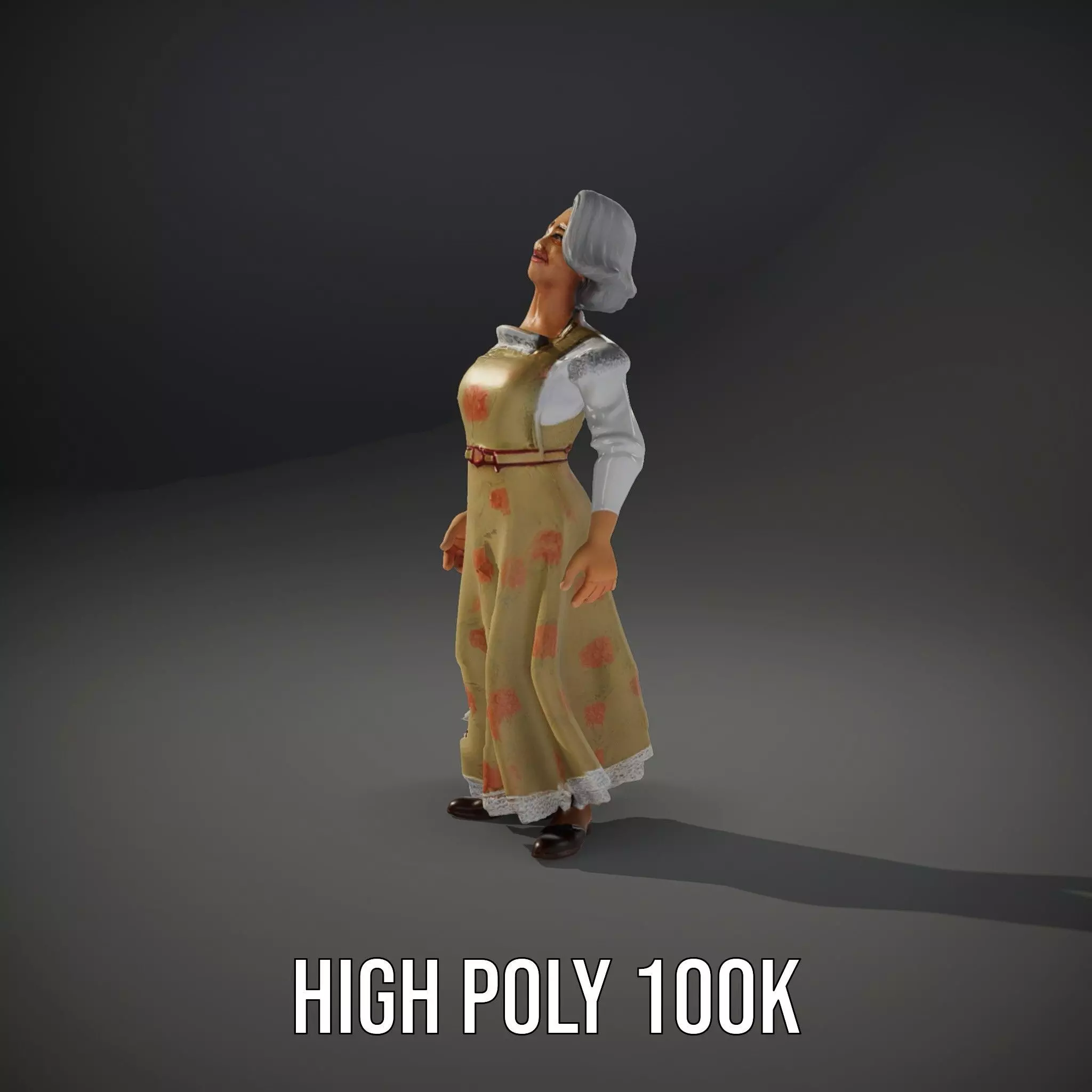 Elegant Floral Woman model pack Low-poly 3D model_11